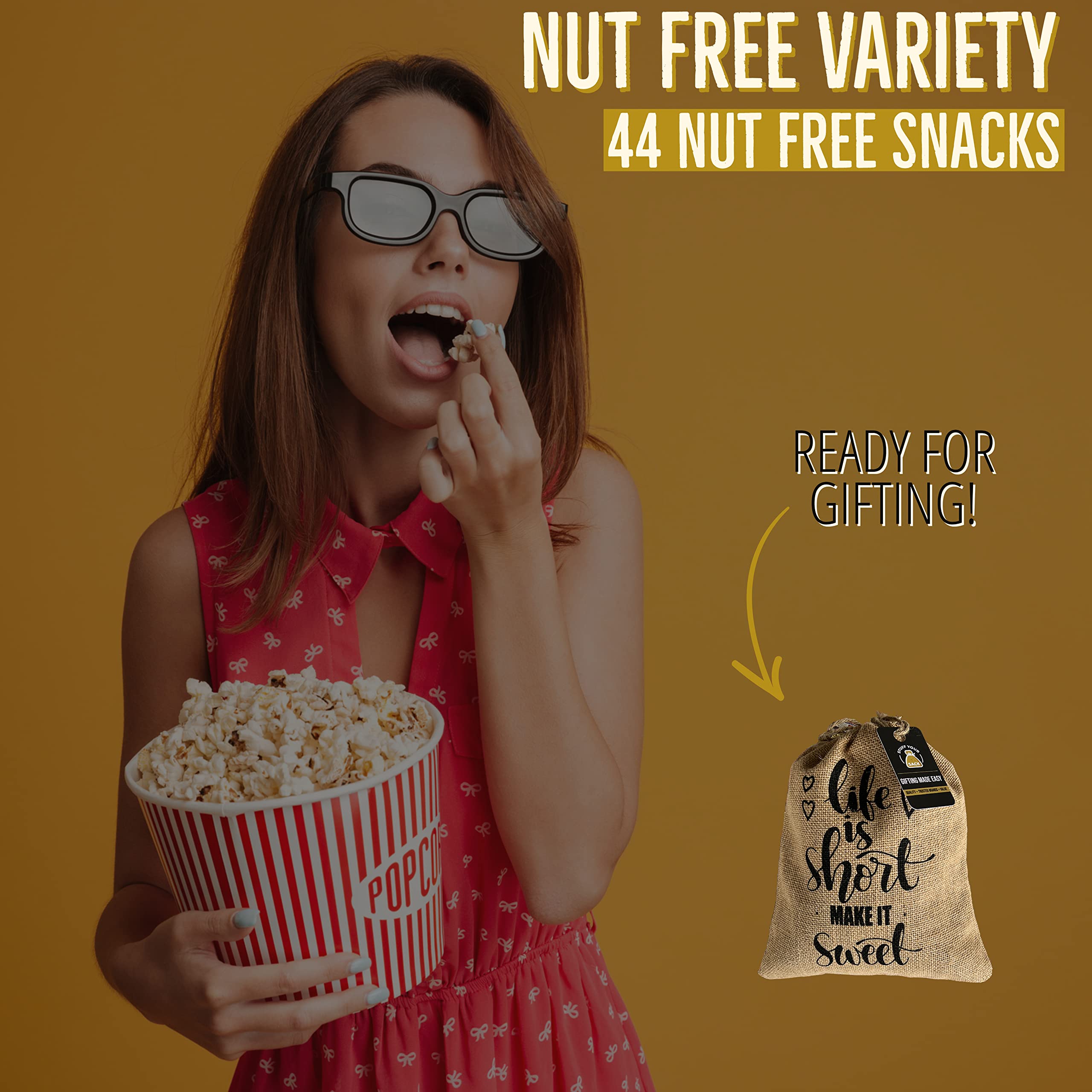 Allergen-Free Snacks - Peanut Free & Tree Nut Free Popcorn, Chips, Cookies & Candy for Kids & Adults - Perfect for School Lunches, Travel & Parties | Stuff Your Sack