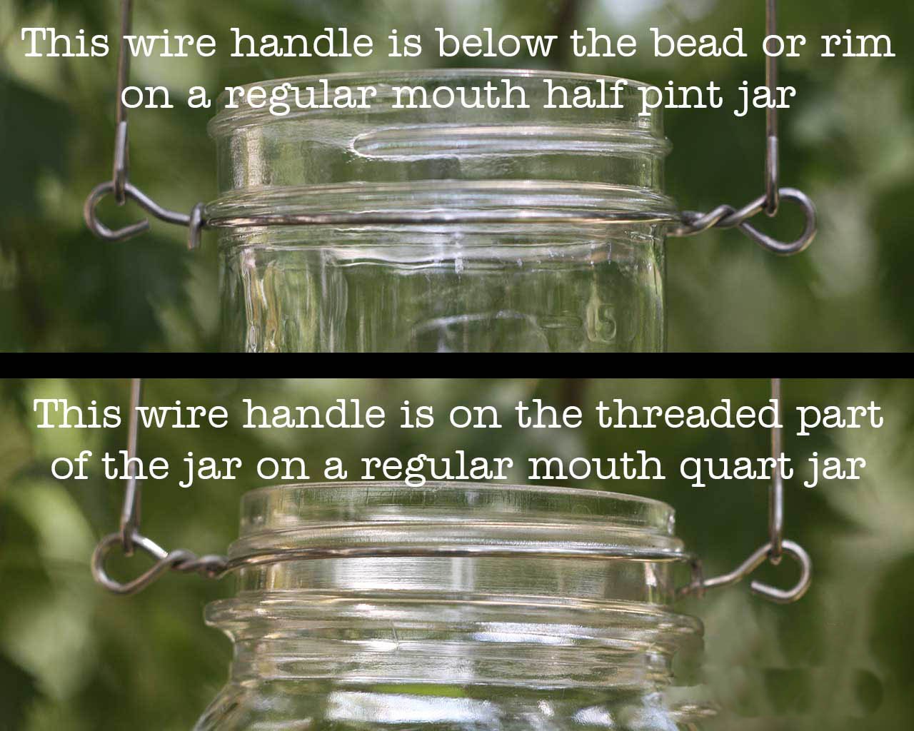 Stainless Steel Wire Handles for Mason Jars, Ball Jars & Canning Jars - 6 Pack Regular Mouth Jar Lids - Perfect for Home Canning, Food Storage & DIY Crafts