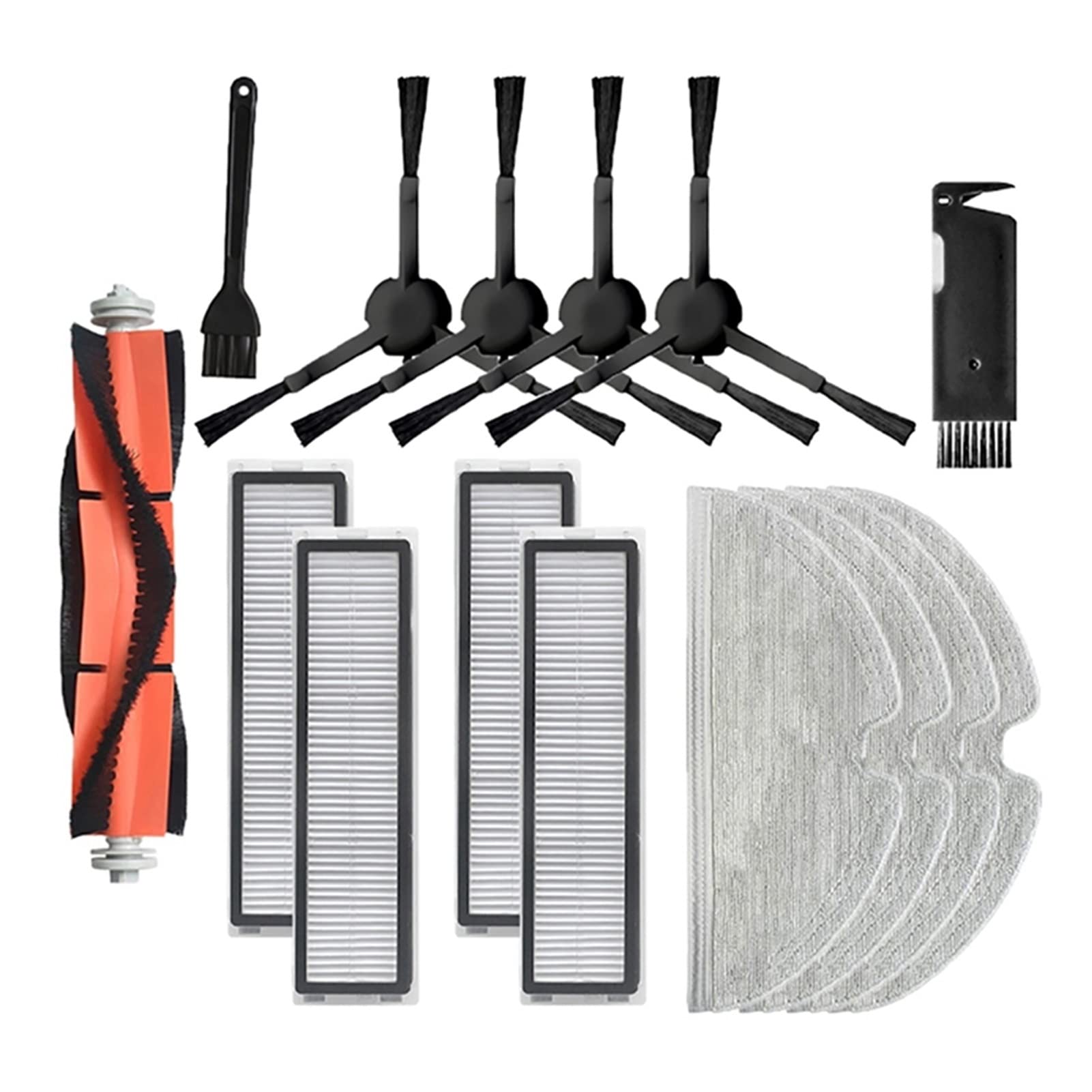 Replacement Vacuum Cleaner Parts for Dreame Bot L10 Pro - Compatible Side Brushes, Mop Pads, HEPA Filters & Spare Accessories Kit for Hardwood Floors & Kitchen Cleaning