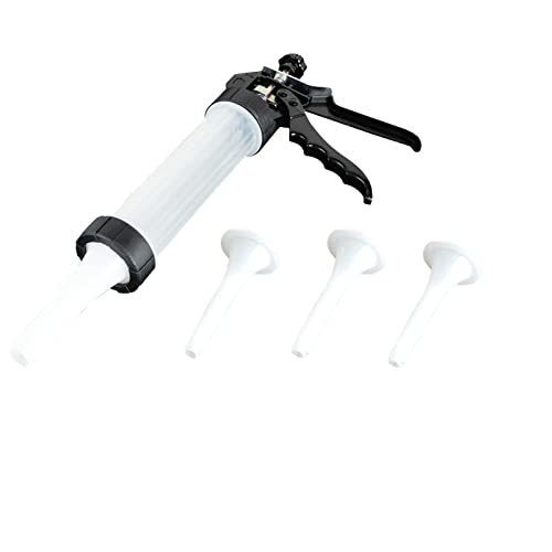 Premium Stainless Steel Sausage Stuffer & Meat Filler with 3 Nozzles - Commercial & Home Kitchen Use for Sausage Making, Ground Meat Filling & Food Processing
