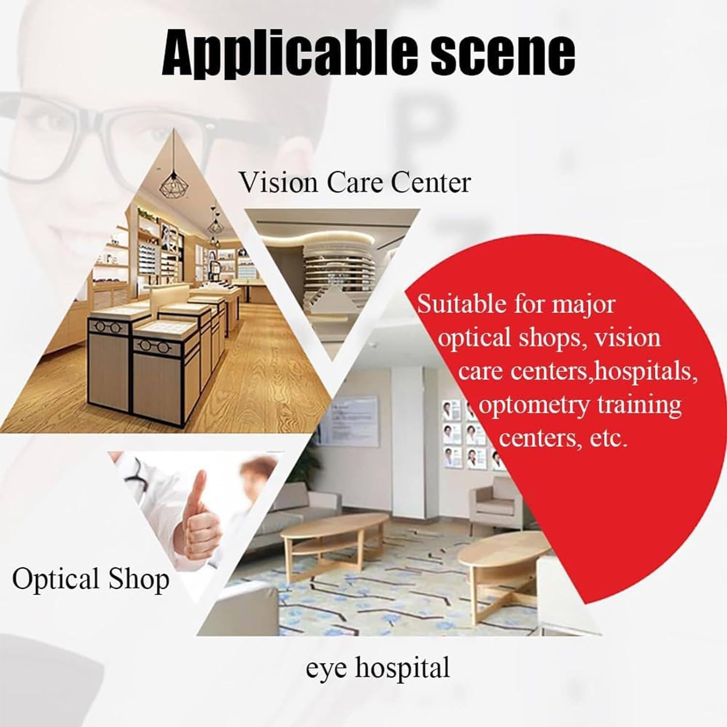 Forehead Support Optometry Accessories - Adjustable Chin Rest for Auto Refractometer & Eye Exam Devices (40mm Lift Height) - Perfect for Optical Stores & Vision Care Centers - Ideal for Eye Exams, Vision Testing & Professional Optometry Services