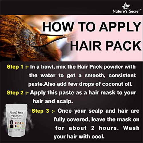 Nature's Secret DIY Natural Hair Growth Powder - Fast Hair Growth Treatment, Green, 250g | Organic Herbal Remedy for Thicker, Longer Hair at Home