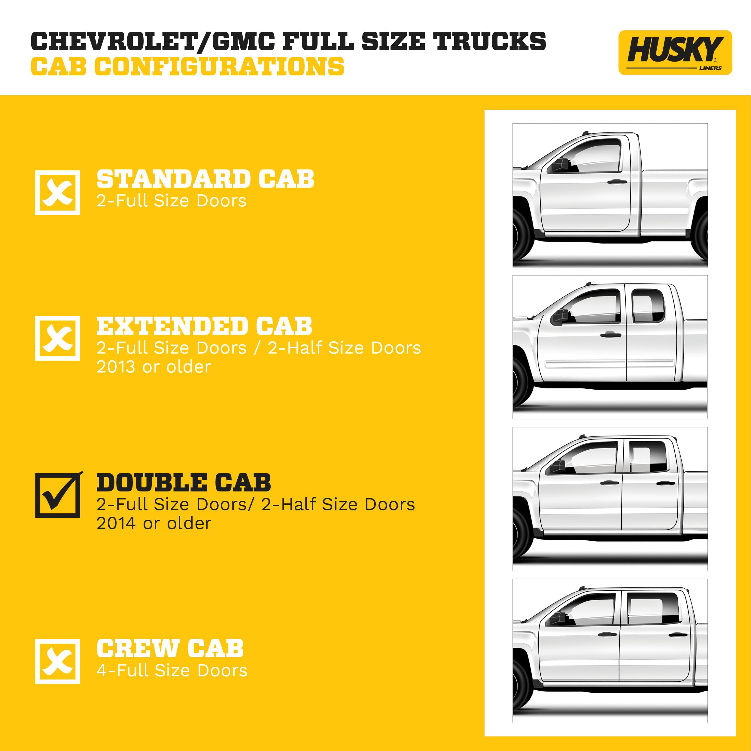 Husky Liners X-act Contour Floor Mats for 2015-2022 Chevrolet Colorado & GMC Canyon Extended Cab - 2nd Row 1-Piece Black Car Mats (Model 53921) | All-Weather Protection & Perfect Fit | Ideal for Off-Roading, Daily Commute & Family Trips