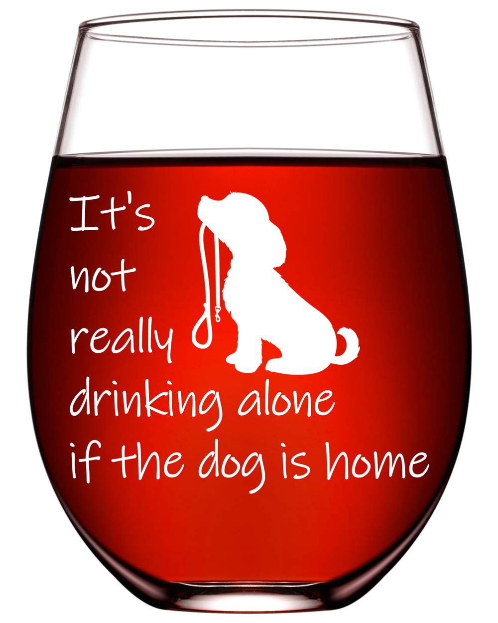 Funny Dog Wine Glasses 17oz Stemless - Perfect Gift for Dog Lovers, Dog Moms & Dads, Vet Techs - Birthday, Christmas, Housewarming - 