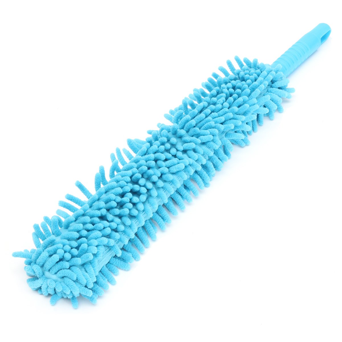 YONGYAO Flexible Microfiber Car Cleaning Brush - Long Handle Alloy Wheel Cleaner & Detailing Brush for Car Wash, Interior, and Exterior Cleaning - Perfect for Wheels, Tires, Dashboards, and Hard-to-Reach Areas