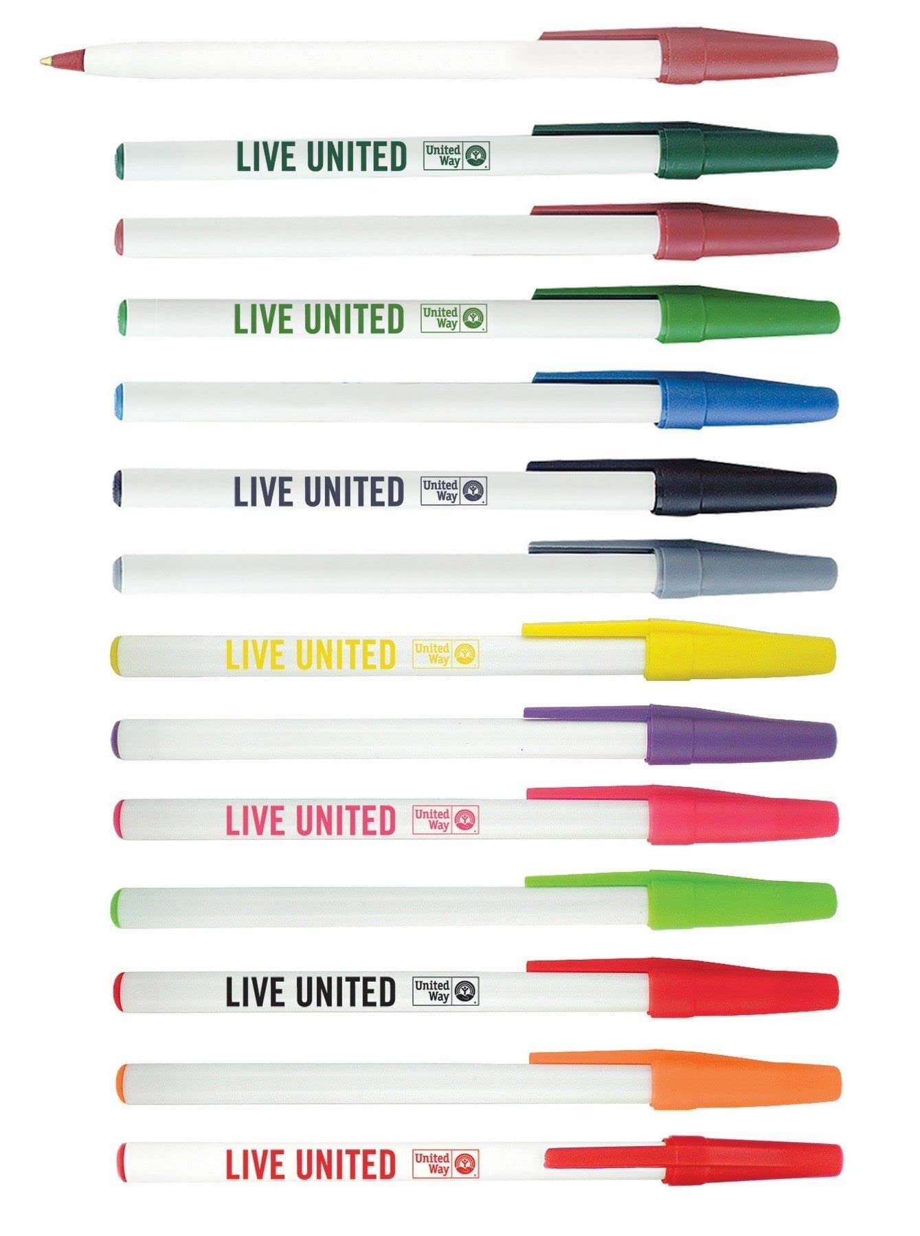 Custom Printed Slim Ballpoint Pens with Cap - 500 Pack Bulk for Businesses, Parties & Events - Personalized Stick Pens with Your Logo/Text - Forest Green with Black Ink - Perfect for Corporate Gifts, Trade Shows & Promotional Giveaways