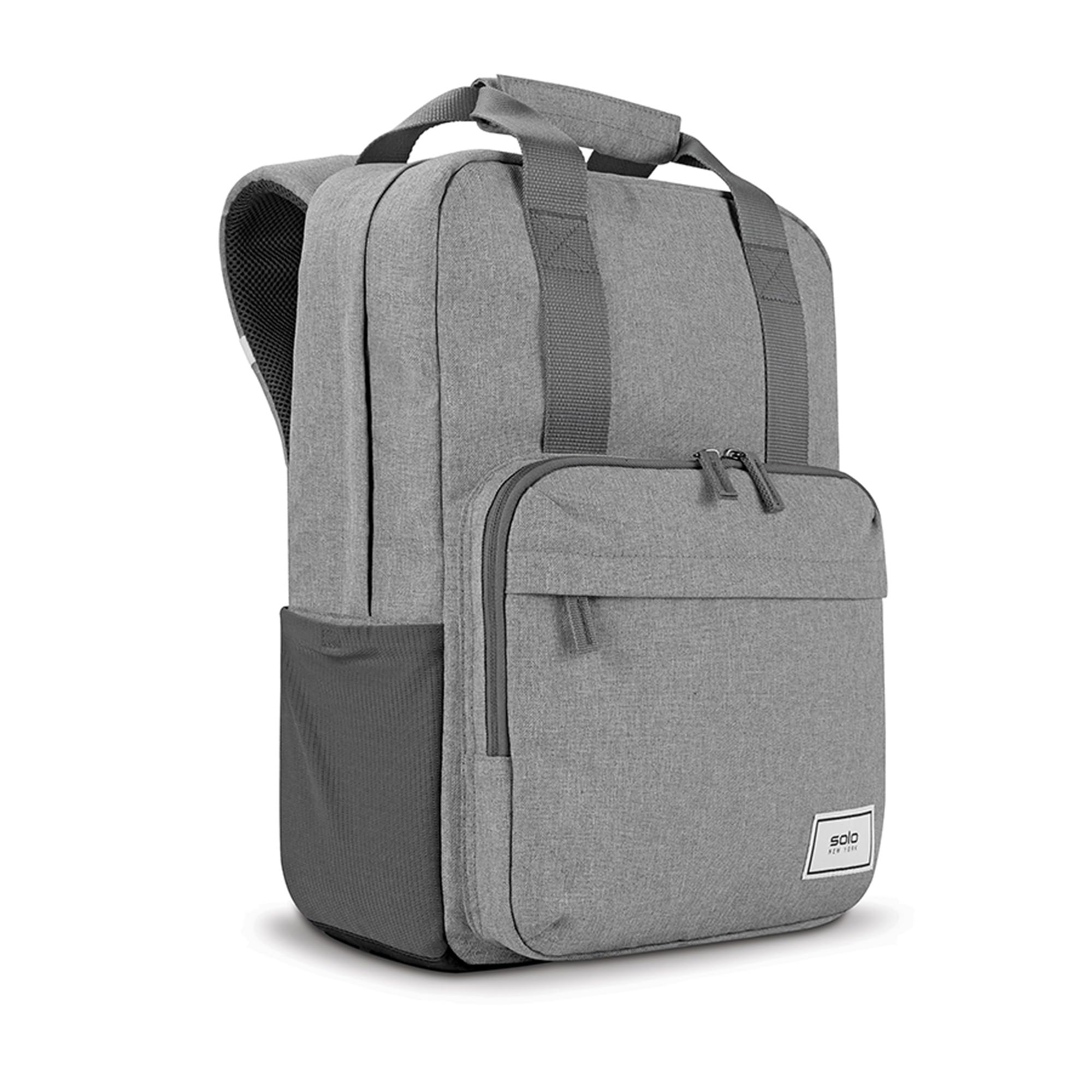 Solo New York Re:Claim Laptop Backpack - Water-Resistant 15.6 Inch Business Backpack for Men & Women, Grey - Perfect for Work, Travel & College Commute