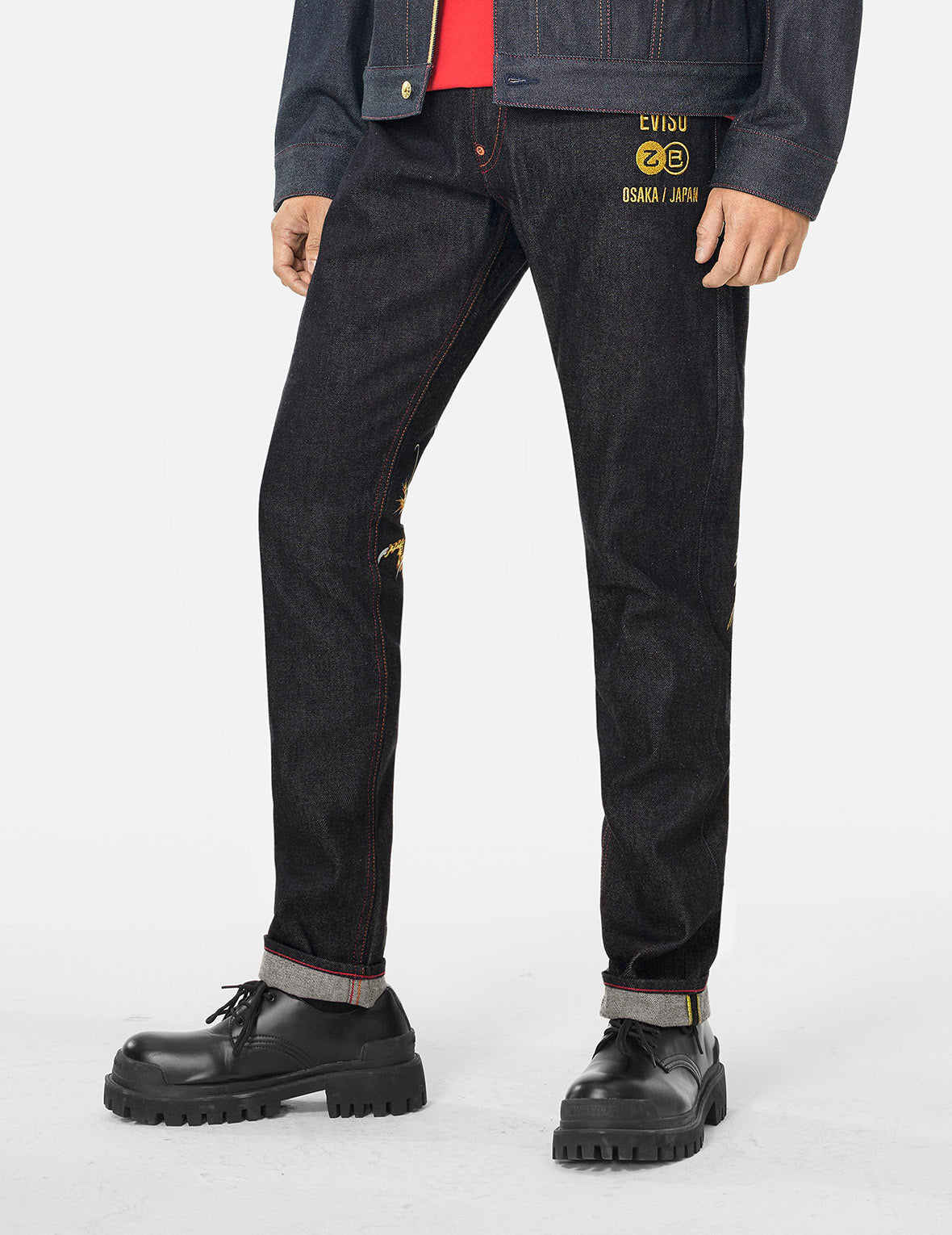 2025 Limited Edition Year of the Snake Carrot Fit Raw Jeans #2017 - Trendy High-Waisted Skinny Denim for Women | Perfect for Casual Wear, Night Out & Street Style Fashion