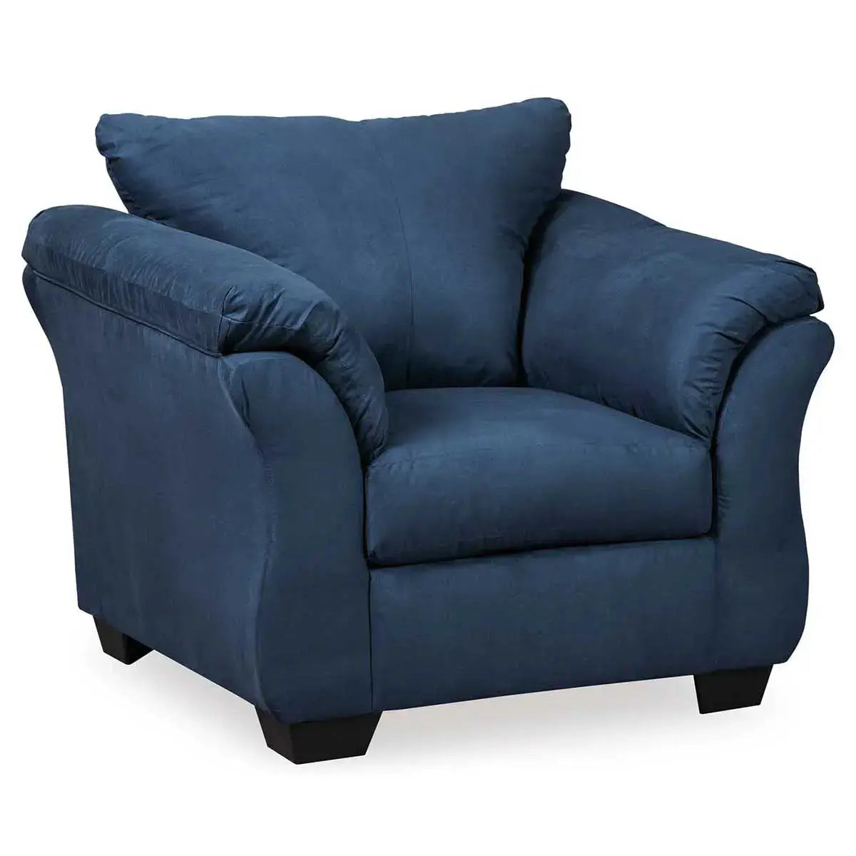 Darcy Blue Upholstered Chair - Modern Accent Chair for Living Room, Bedroom & Office