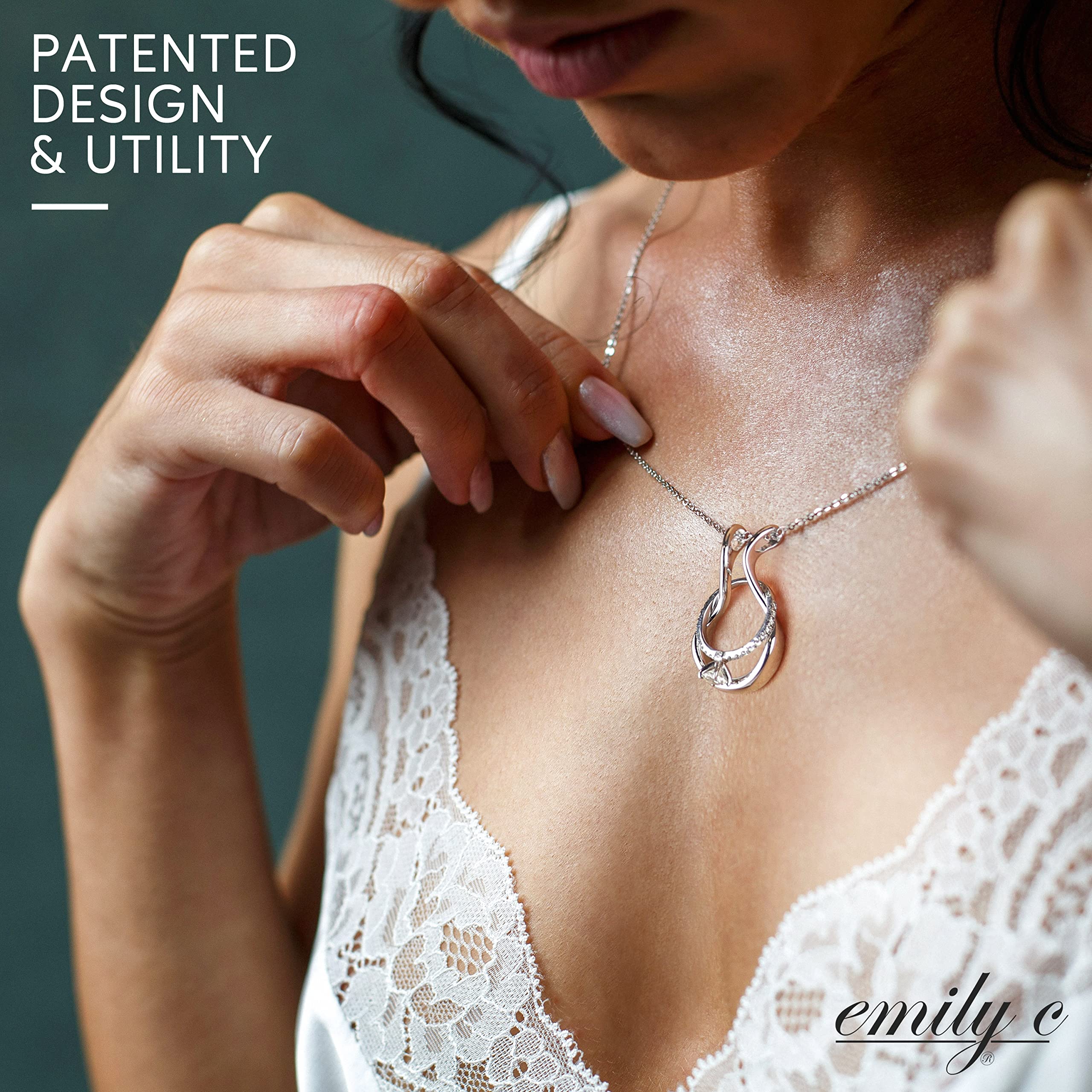 Sterling Silver Ring Holder Necklace for Women & Men - Wedding Ring Keeper Jewelry for Nurses, Doctors & Professionals - Elegant Ring Necklace for Everyday Wear, Work & Special Occasions