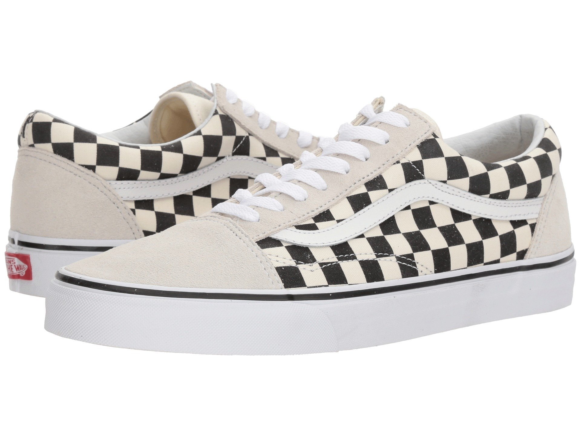 Vans Old Skool Checker Skate Shoes - Classic White & Black Sneakers for Men & Women | Comfortable Casual Wear for Skating, Street Fashion & Everyday Use