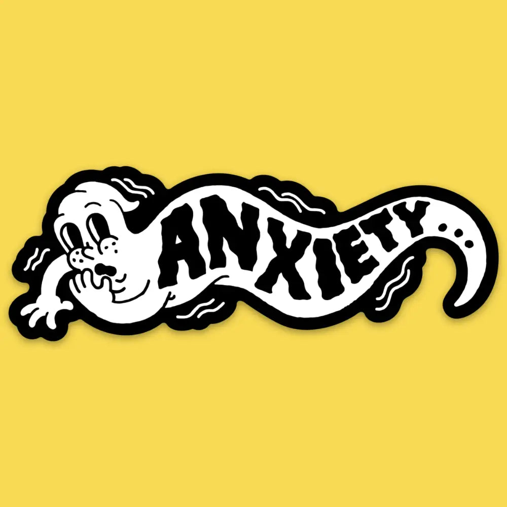 Anxiety Relief Vinyl Sticker - Motivational Mental Health Decal for Laptop, Water Bottle & Journal - Cute Self-Care Stickers for Therapy, Wellness & Positive Vibes