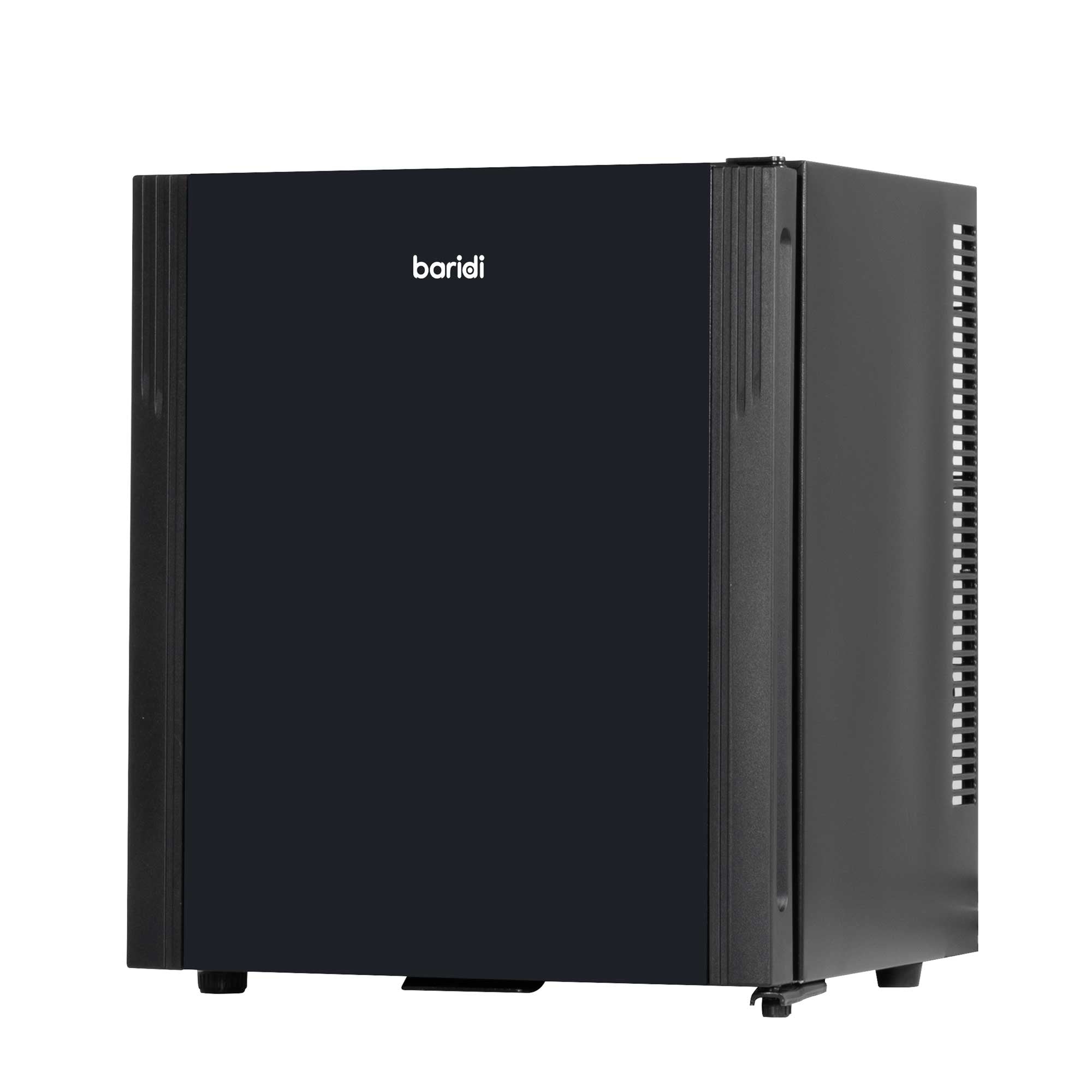 Baridi 25L Ultra Quiet Mini Fridge for Drinks & Wine with LED Light - Compact Beverage Cooler for Home, Office, Dorm, Bar - Energy Efficient Black Mini Refrigerator (Model DH57)