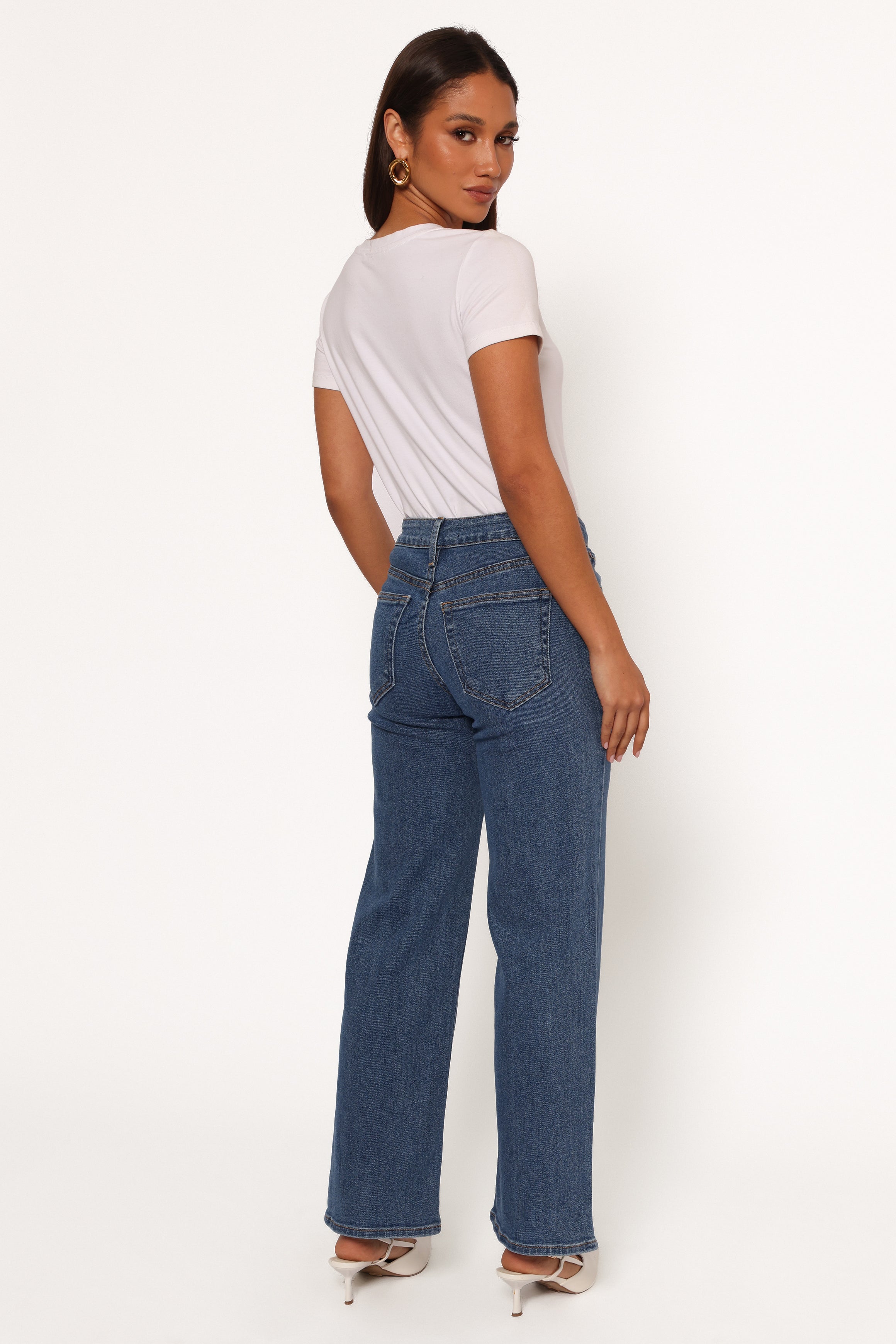 Just Black Uncut Straight Leg Jeans for Women - Dark Denim Stretch Denim Pants - Comfortable & Stylish for Casual Wear, Work & Everyday Outfits