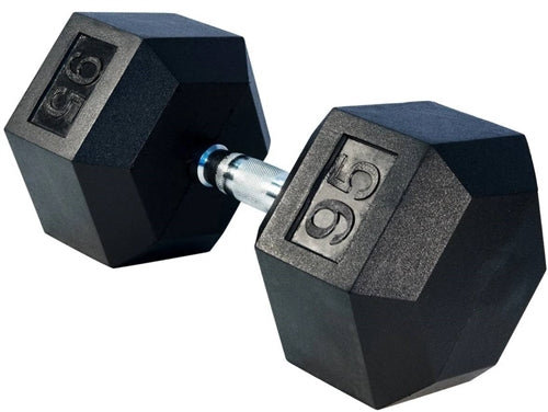 Hex Rubber Dumbbells - Non-Slip Grip, Durable Rubber Coating for Home Gym, Strength Training & Fitness Workouts - Perfect for Weightlifting, CrossFit & Full-Body Exercises