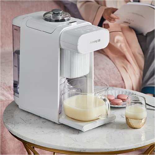 Joyoung DJ10U-K1 Fully Automatic Self Cleaning Soy Milk Maker - 350ml Capacity, BPA-Free, Quiet Operation for Fresh Homemade Soy Milk (Milk White) | Perfect for Breakfast, Healthy Snacks & Vegan Diets