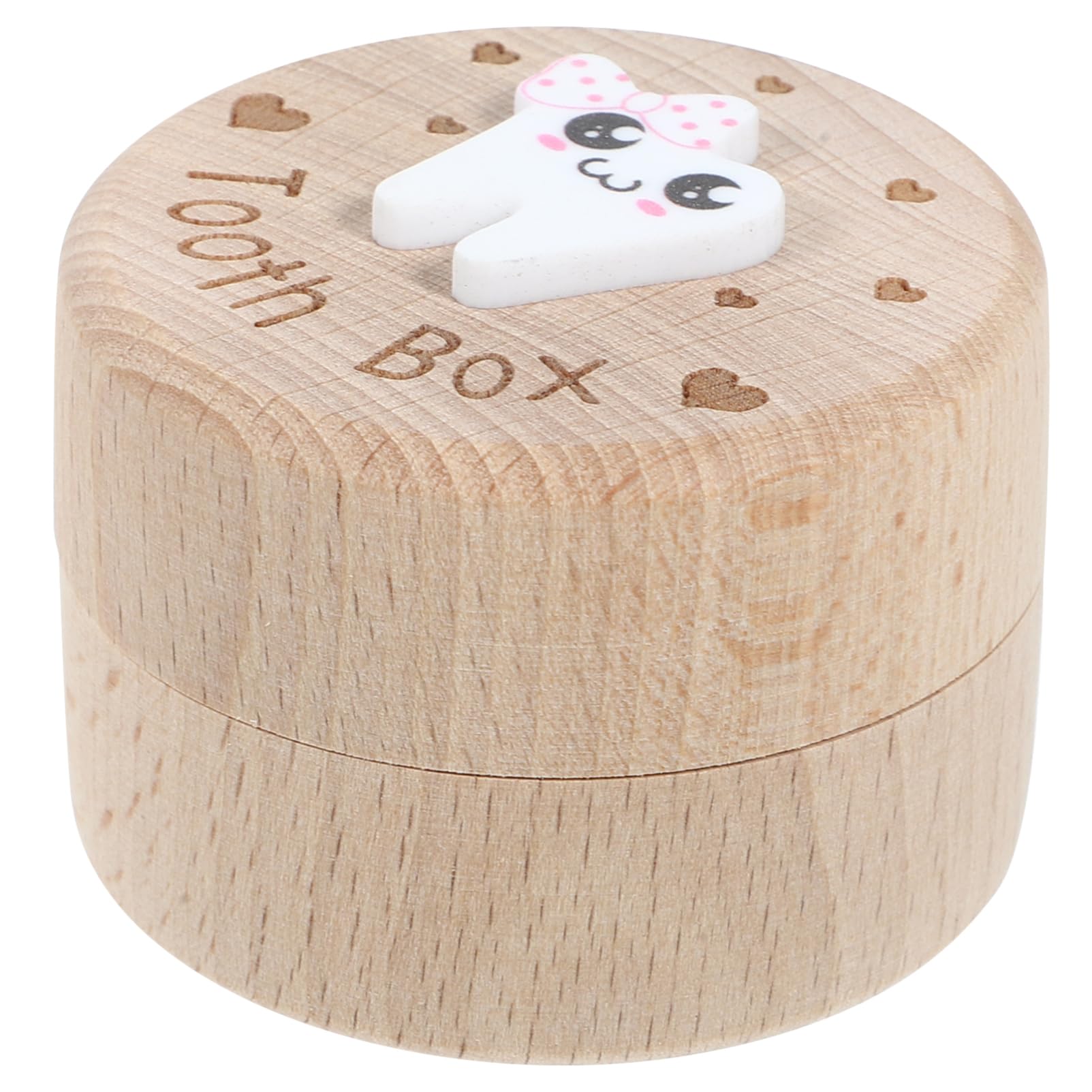 COOLHIYA Wooden Tooth Storage Box for Kids - Large Capacity Tooth Keepsake Holder for Boys & Girls - Perfect Baby Shower Gift & First Tooth Memory Keeper