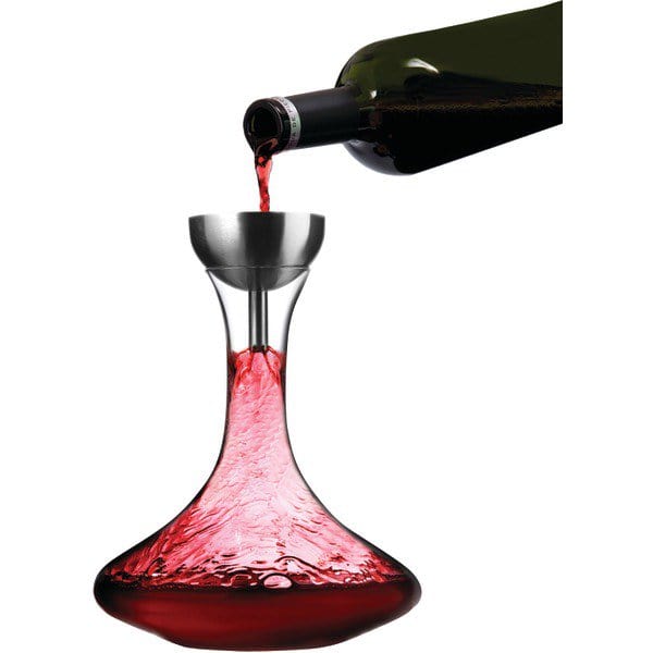 Premium Houdini Wine Decanter Set with Aerator - Elegant Glass Carafe for Red Wine Aeration & Serving - Perfect for Dinner Parties, Gifts & Home Bar Accessories
