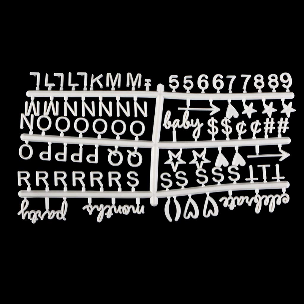 White Plastic Letter Set for Felt Letter Boards - Includes Letters, Numbers & Symbols for Custom Messages | Perfect for Home Decor, Office Signs, and Event Displays
