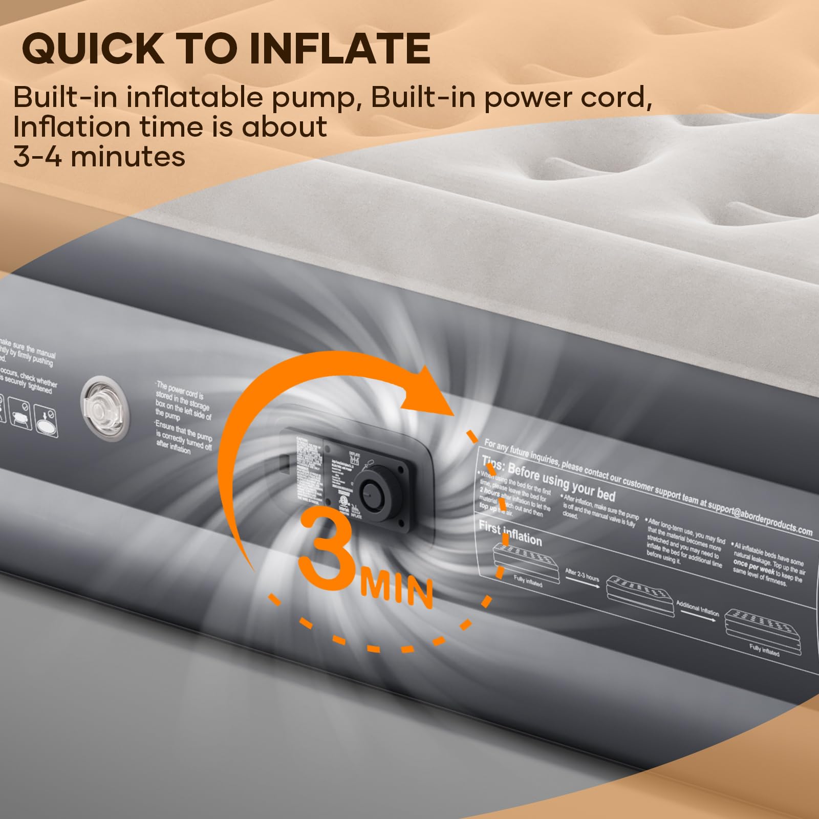InnoTruth Queen Air Mattress with Built-in Pump - 18
