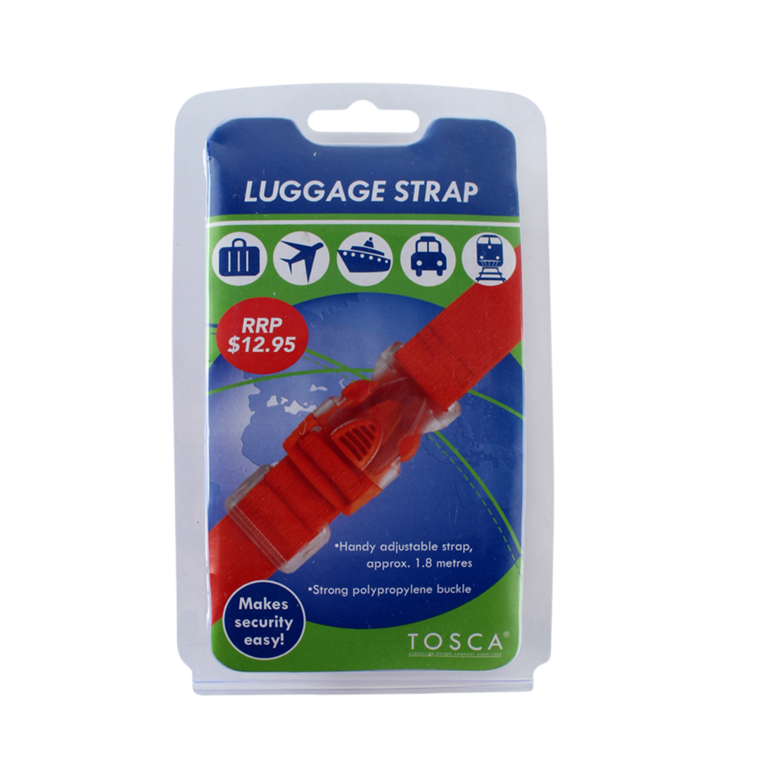 Tosca TCA025 B Orange Luggage Strap - Secure Travel Belt for Suitcases & Bags - Perfect for Airports, Train Travel & Vacation Packing