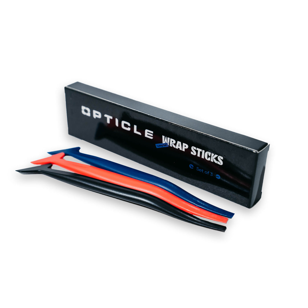 OPTICLE 3-Piece Vinyl Wrap & Tint Tuck Tool Kit - Professional Car Wrapping Tools for Window Tinting, Paint Protection Film & Decal Installation - Perfect for Auto Detailing Shops & DIY Enthusiasts