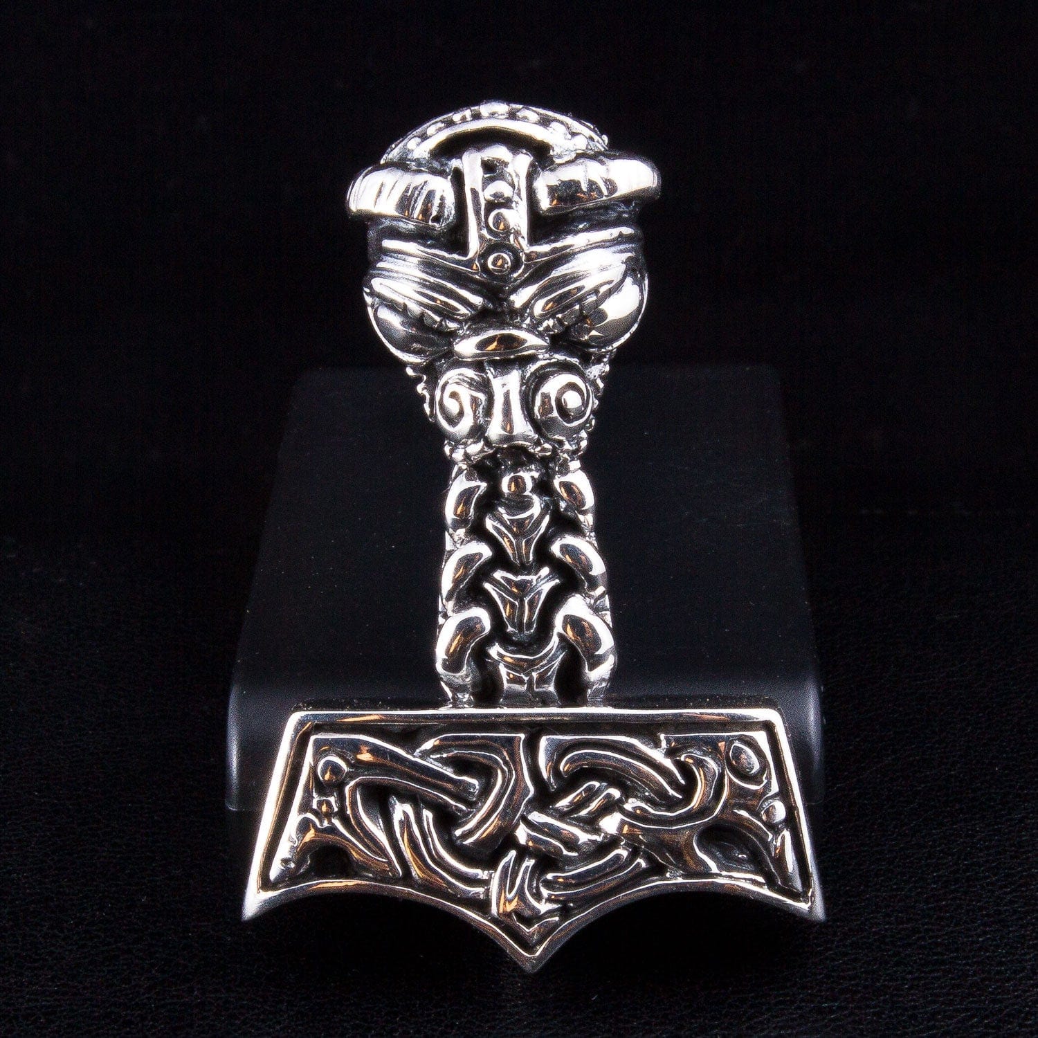 Thor's Hammer 925 Sterling Silver Men's Pendant Necklace - Viking Jewelry for Men, Norse Mythology Gift, Perfect for Everyday Wear & Special Occasions