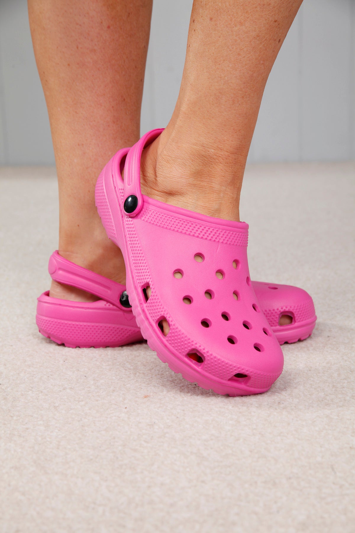 Callie Clogs for Women - Comfortable Slip-On Fuchsia Garden Shoes for Outdoor, Gardening, and Casual Wear