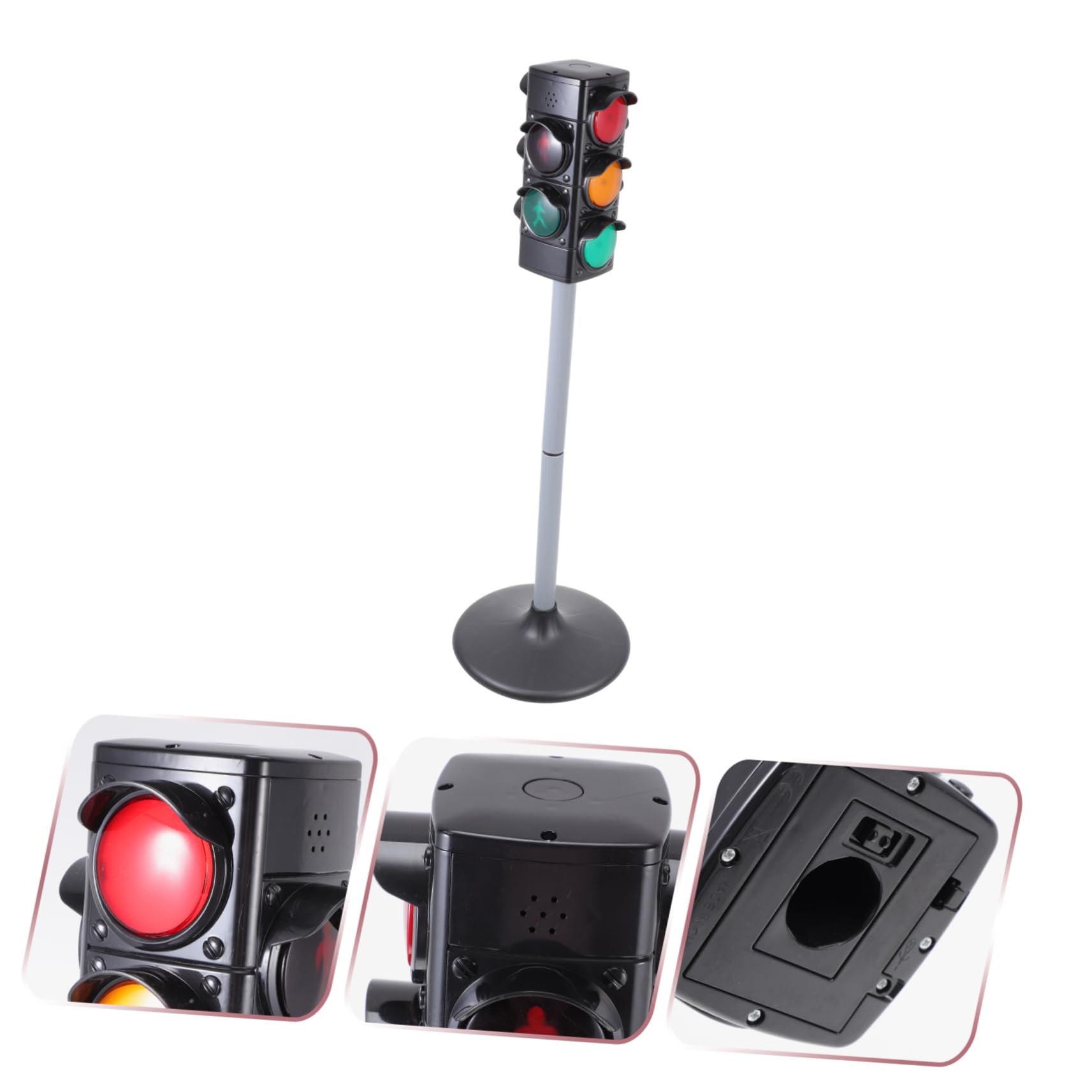Miniature Traffic Sign Toy Set - Educational Road & Crosswalk Signs for Kids, ABS Plastic Traffic Light Model - Perfect for Learning, Playtime & DIY Road Scenes