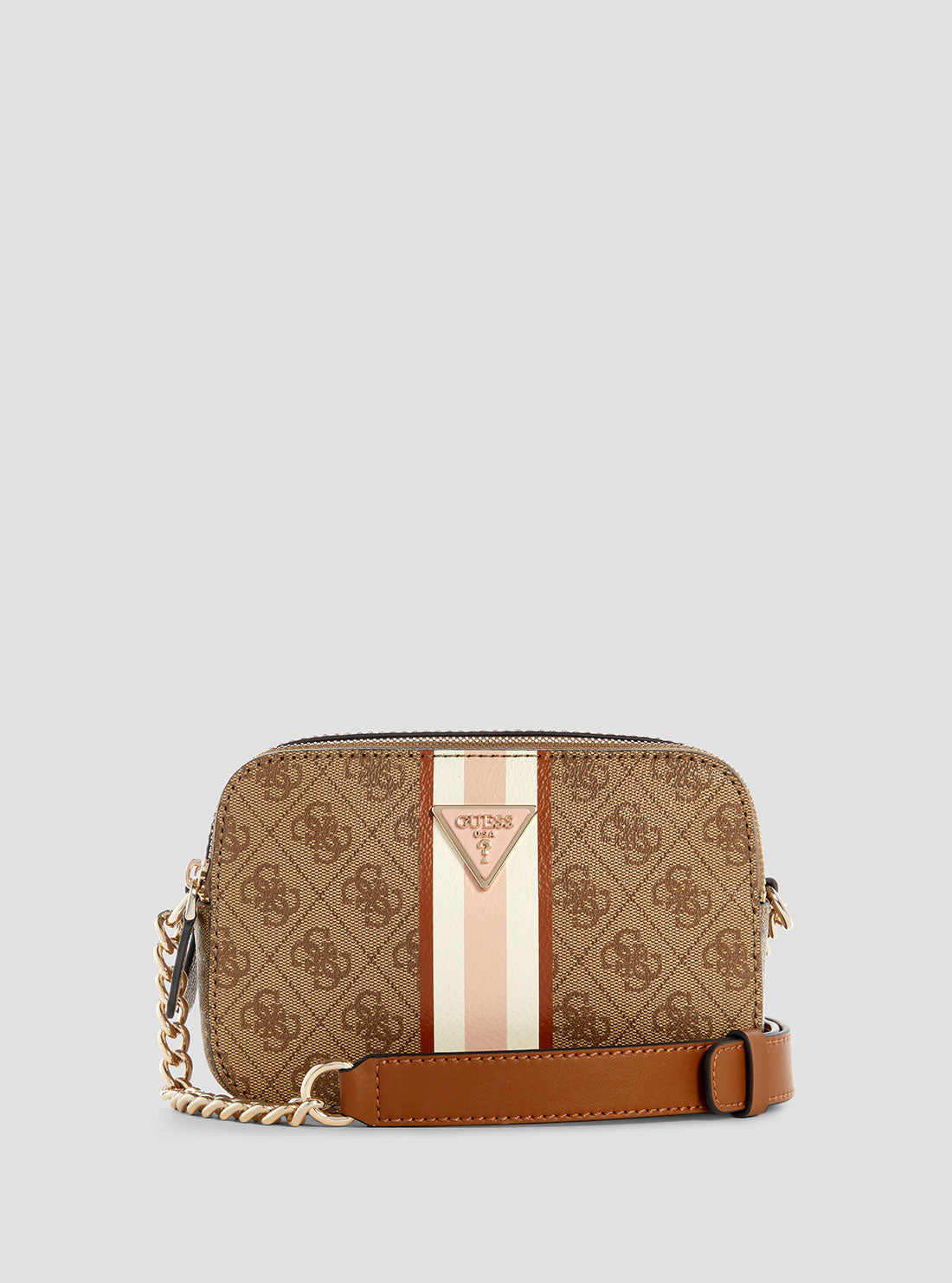 Brown Logo Noelle Camera Crossbody Bag for Women - Stylish Leather Shoulder Purse for Travel, Everyday Use & Photography Enthusiasts