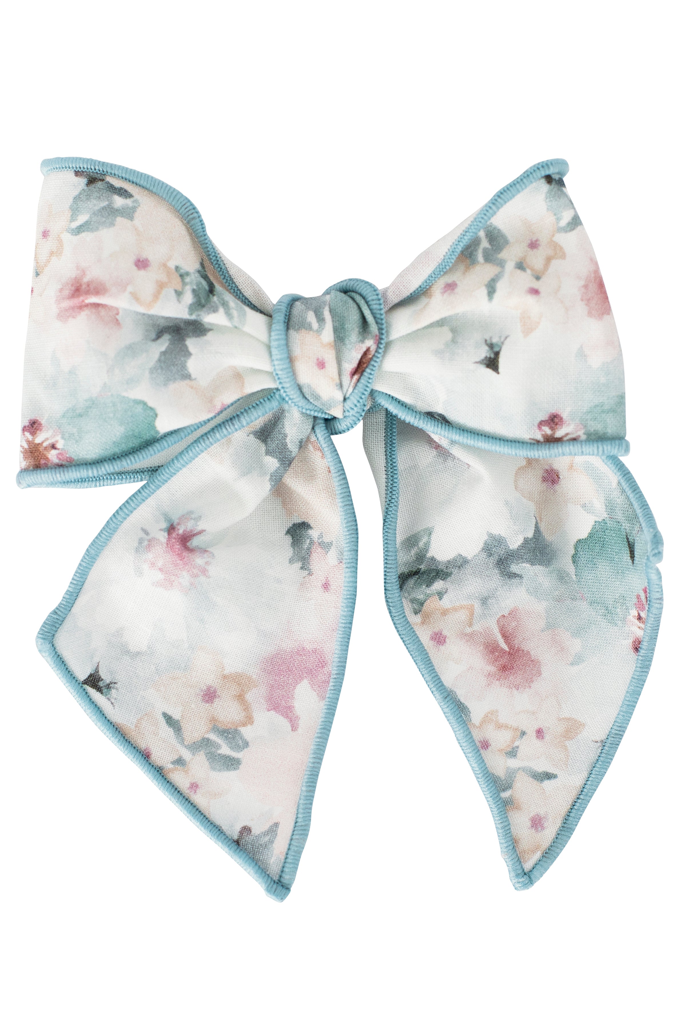Elegant Dusky Blue Floral Hair Bow Clip for Women & Girls - Perfect for Weddings, Parties, and Everyday Accessories