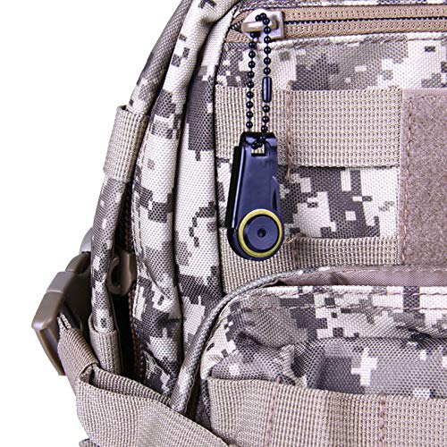 Grandey Mini Zipper Knife - Portable Folding Pocket Knife with Key Ring, Stainless Steel Blade for Outdoor Survival, Camping, Hiking & Emergency EDC Tool