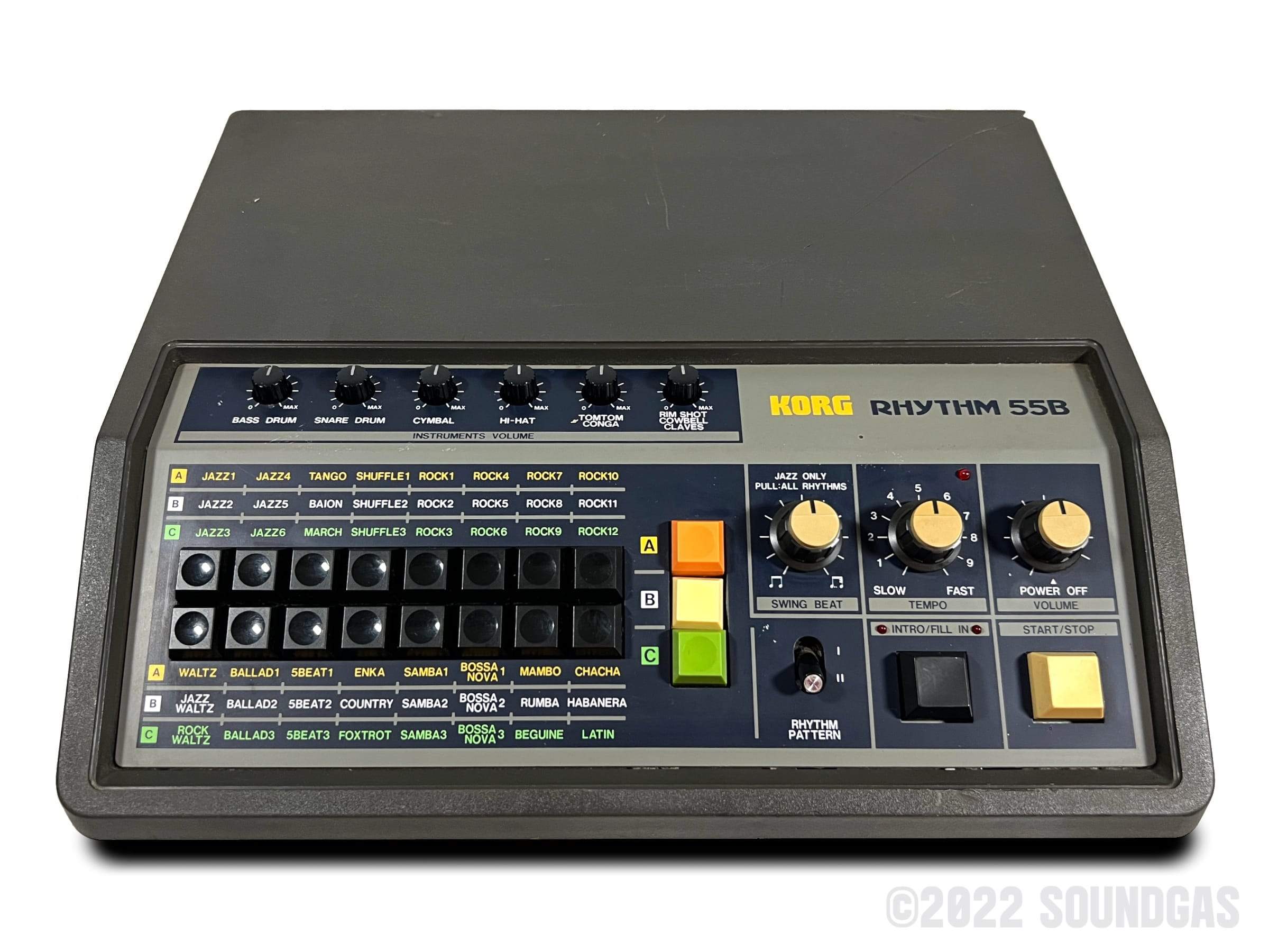 Korg Rhythm KR-55B Vintage Drum Machine - Classic Analog Drum Sounds for Music Production, Live Performances & Studio Recording