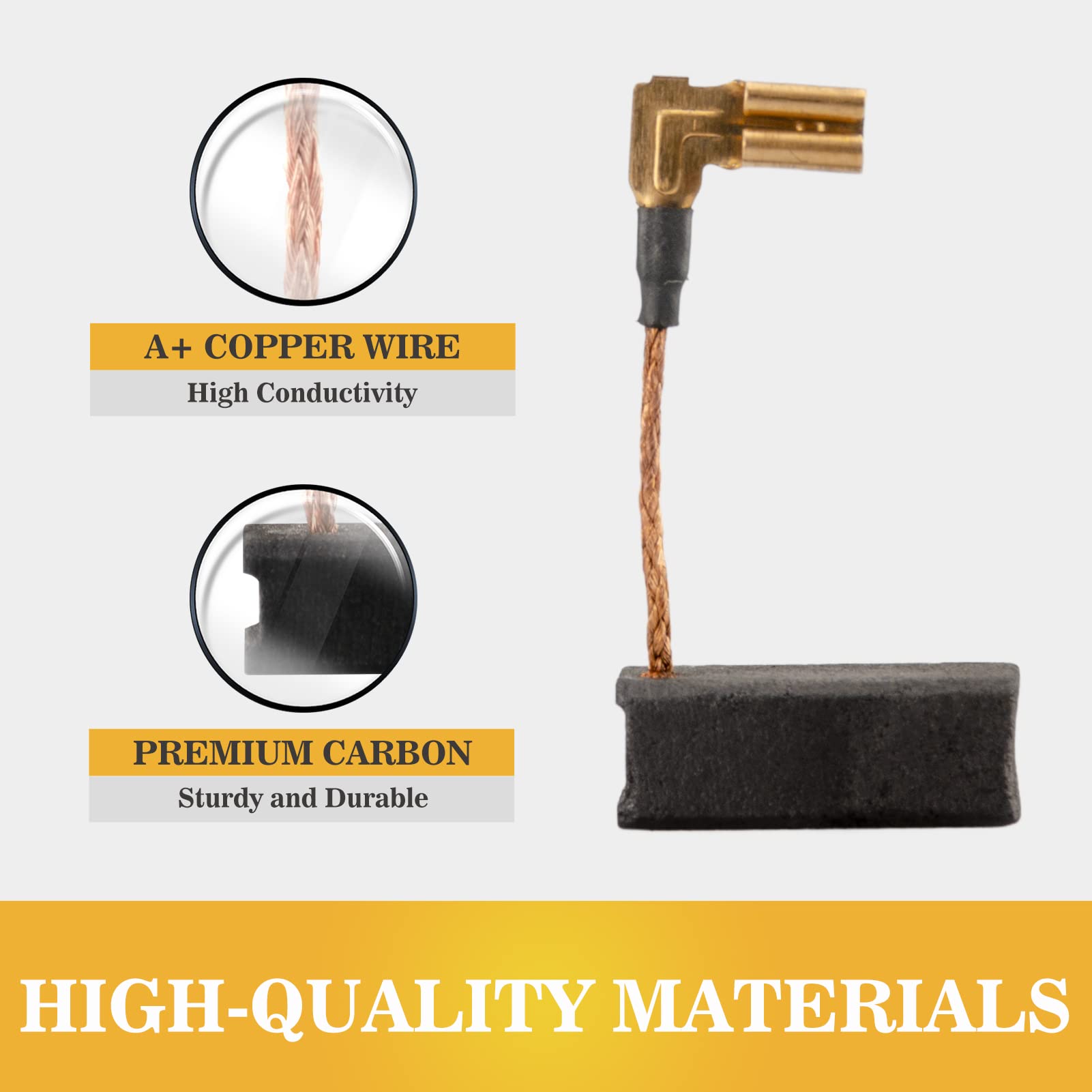 4Pcs N097696 Carbon Brushes Replacement for DeWalt DWE4011 DWE4120 DWE4012 DWE4100 DWE4887 DWE4120N - Compatible with Angle Grinder Motor Parts - Perfect for DIY Repairs & Professional Tool Maintenance