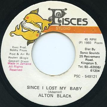 Alton Black - Since I Lost My Baby (7 Inch Vinyl Single, VG Condition) - Perfect for Vintage Record Collectors & Soul Music Lovers