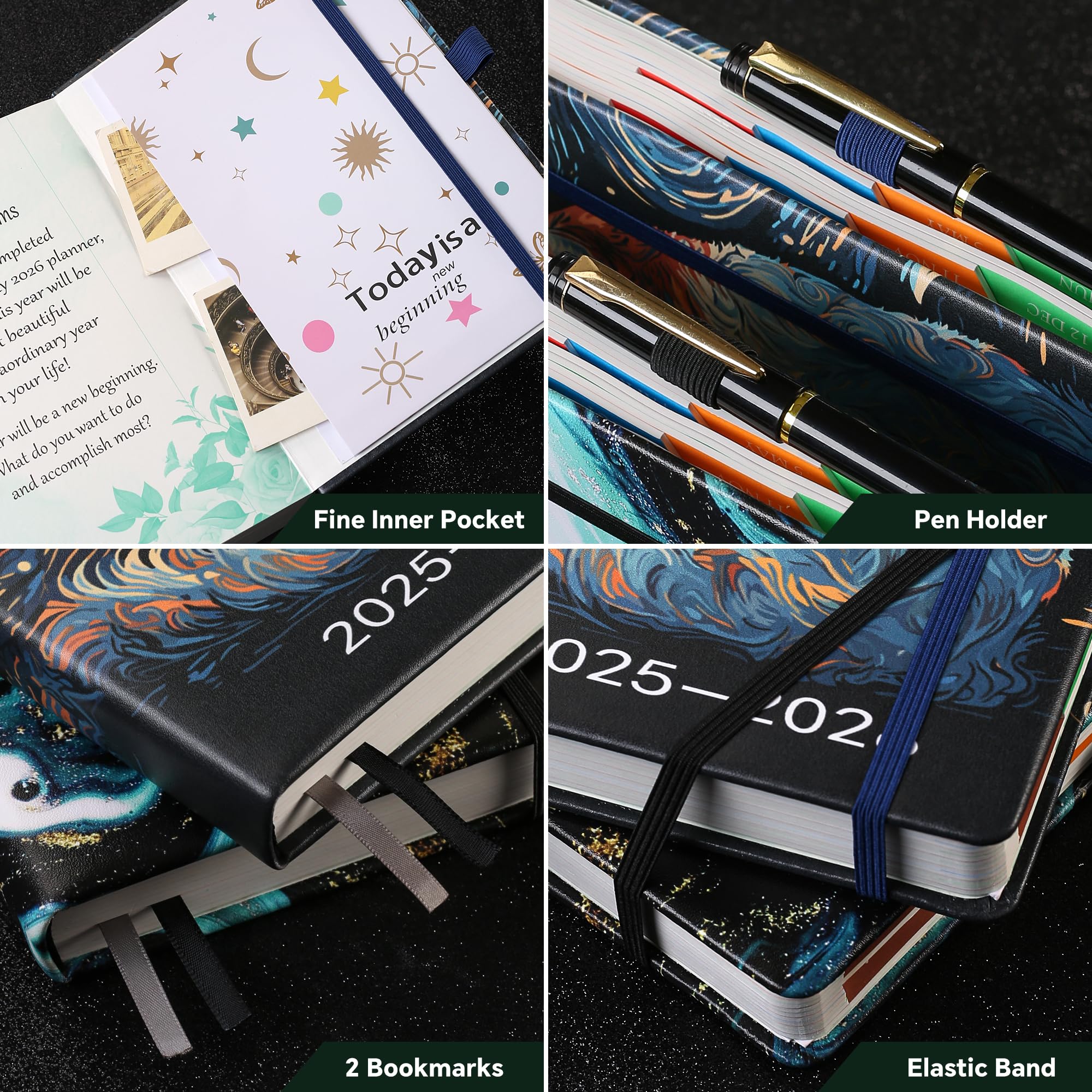 2025-2026 Cat Theme Academic Planner - A5 Daily & Monthly Mid-Year Planner (August 2025-July 2026) with Pen Set, Colorful Tabs, Inner Pocket - Perfect for Students, Teachers & Office Organization