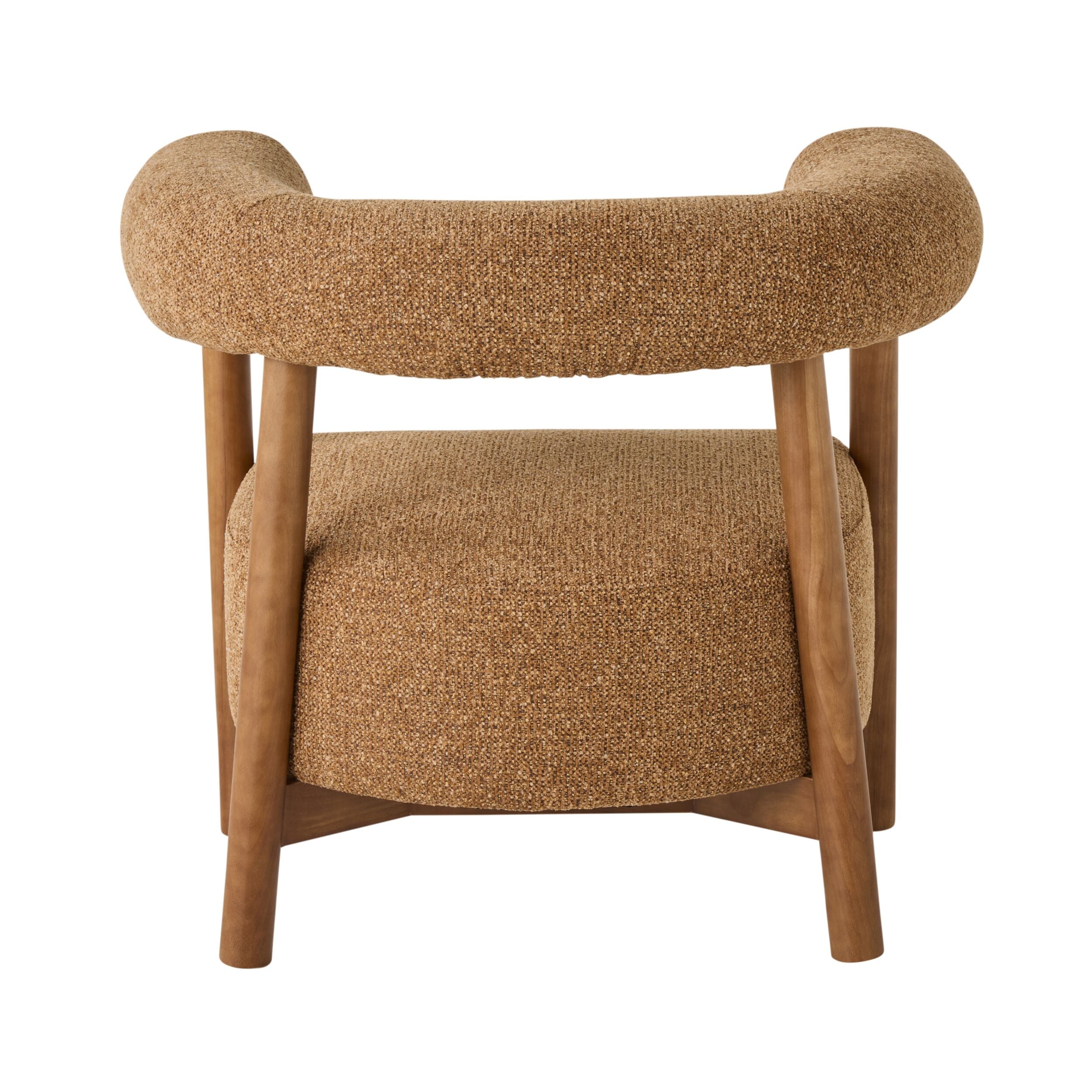 Boca Occasional Chair Spice - Modern Accent Chair for Living Room, Bedroom & Office - Comfortable Upholstered Lounge Chair with Wooden Legs - Perfect for Reading, Relaxing & Home Decor