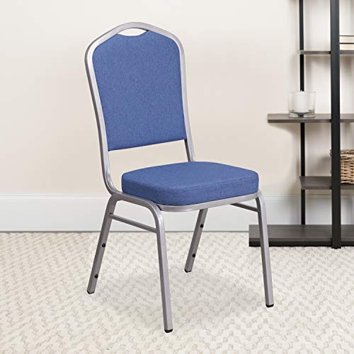 Blue Fabric/Silver Frame