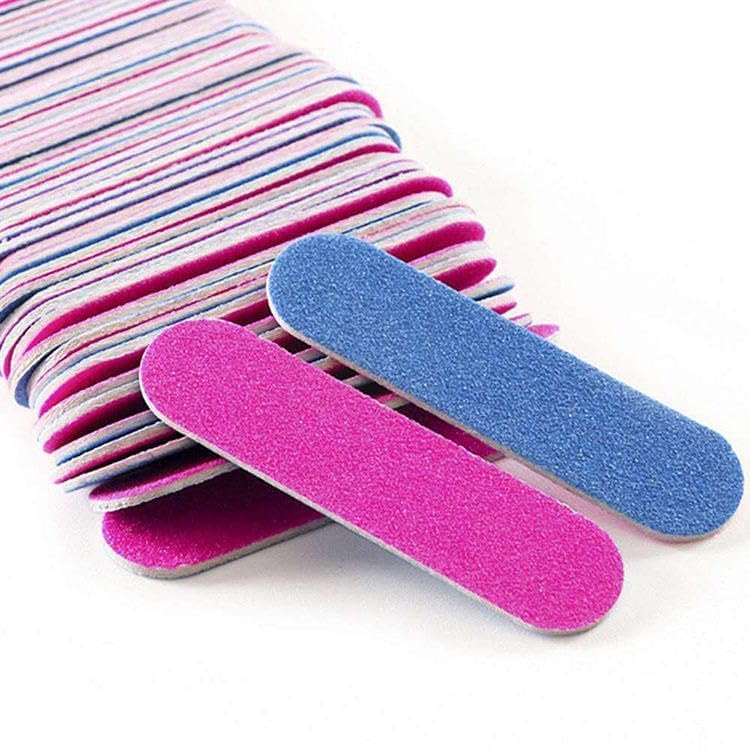 Professional Sminakh Nail File Set - 100/180 Grit Nail Filer Boards for Acrylic & Natural Nails - Salon & Home Manicure/Pedicure Kit - Perfect for Nail Art, Gel Extensions & DIY Nail Care (PF100)
