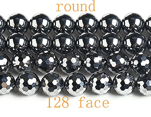 Natural Terahertz Loose Beads 4mm Round Semi-Finished DIY Jewelry Making Beads - Energy Stone for Bracelets, Necklaces & Spiritual Healing Accessories