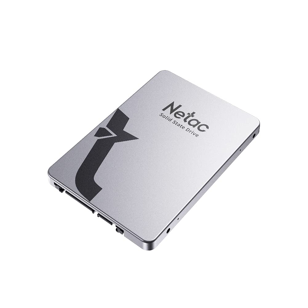 Netac 128GB SSD Internal Hard Drive - SATA III 2.5 Inch for Laptop, PC, Desktop & PS5 (N530S, Aluminum Alloy, Silver Gray) - High Speed Storage Upgrade for Gaming, Work & Multimedia