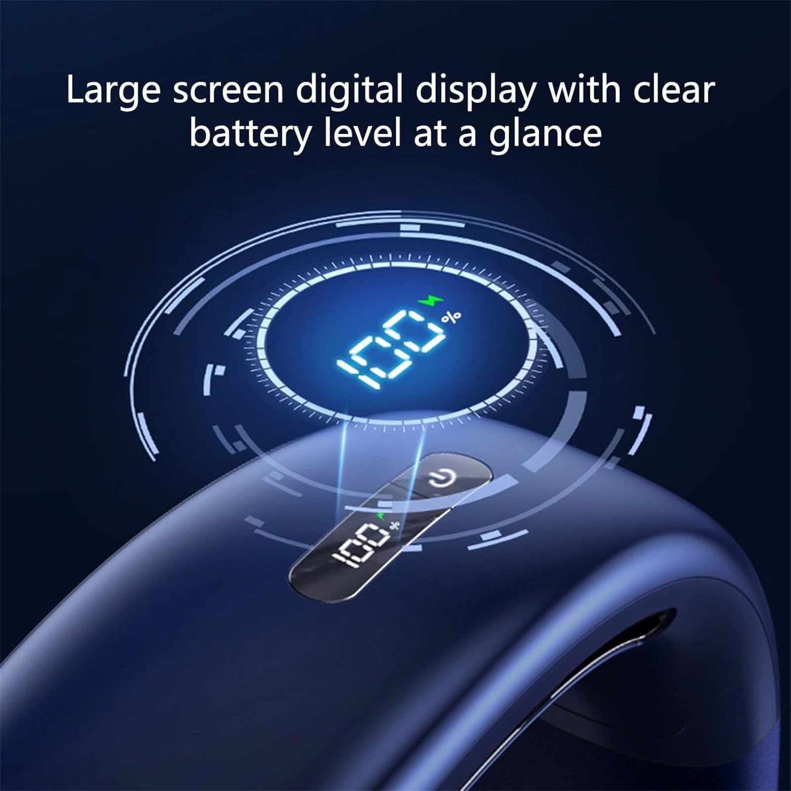 USB Rechargeable Neck Fan for Men - Portable Personal Air Cooler with Quiet Operation, C-Blue | Perfect Father's Day Gift, Office Cooling & Outdoor Activities