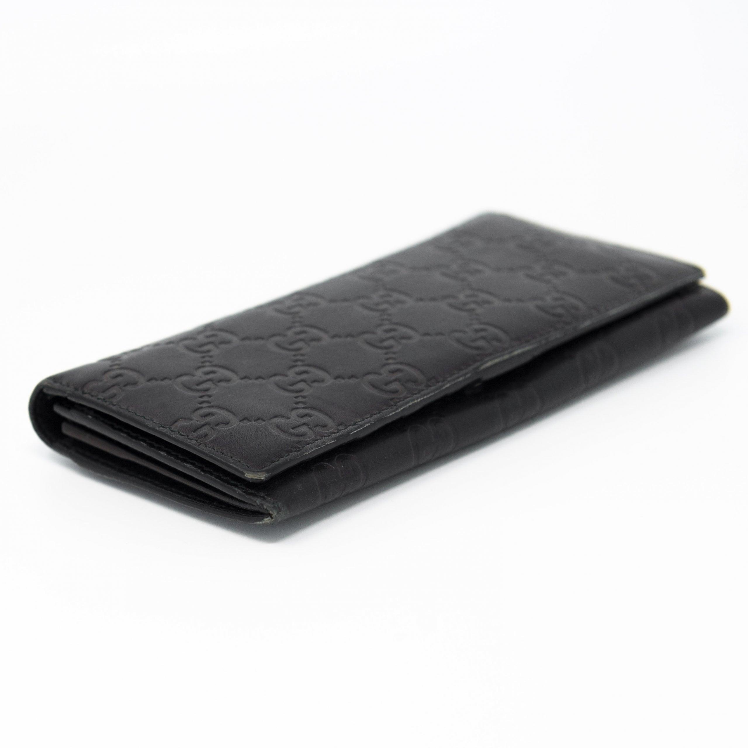Gucci GG Monogram Brown Leather Continental Long Wallet for Men - Stylish & Durable Designer Bifold Wallet for Everyday Use & Travel