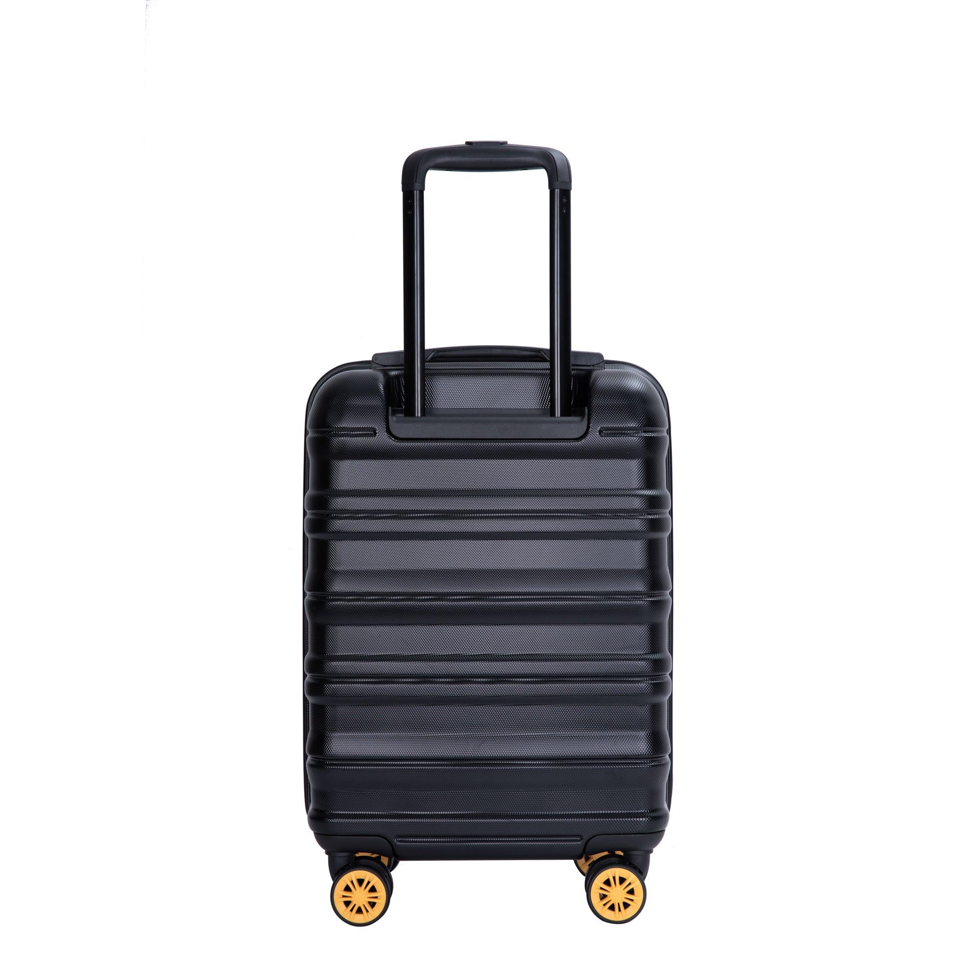 TSA Approved 18.5 Inch Carry On Luggage - Hard Shell Spinner Suitcase with 360° Wheels for Air Travel | Airline Compliant Cabin Bag | Perfect for Business Trips & Weekend Getaways (Black)