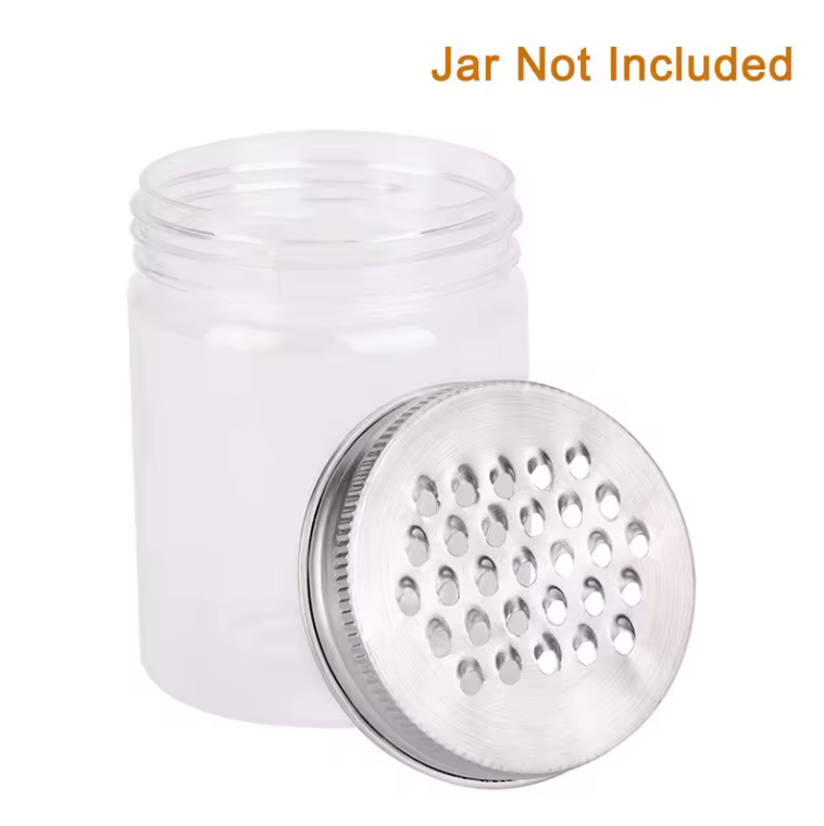 3 Pack Mason Jar Grater Lids - Stainless Steel Cheese & Vegetable Shredder for Kitchen, Canning & Food Storage - Perfect for Meal Prep, Salad Toppings & DIY Spice Blends