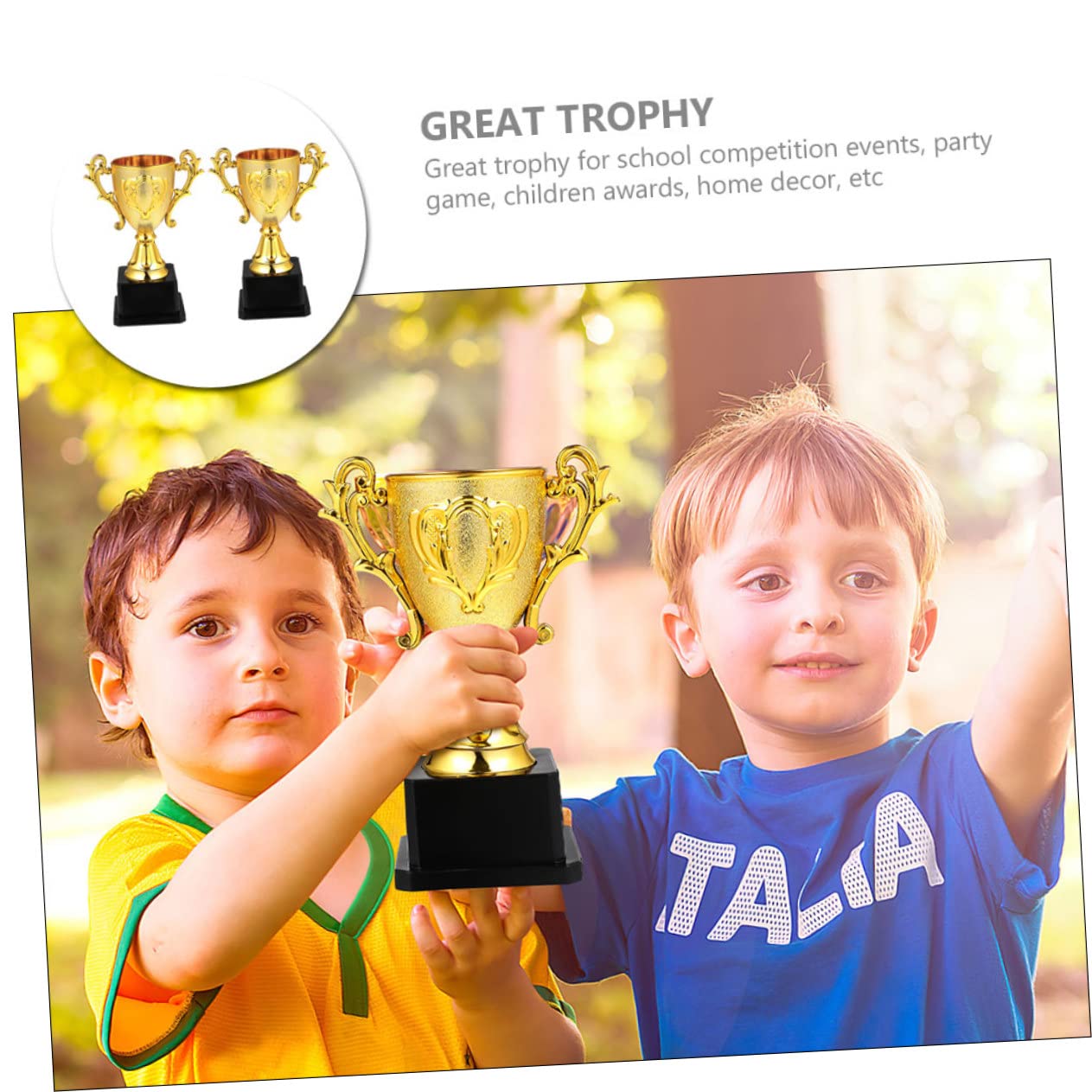 BESPORTBLE 6-Piece Kids Basketball Trophy Set - Reusable Plastic Sports Awards for Children's Competitions & Decor - Perfect for Birthday Parties, School Events, and Sports Day Celebrations