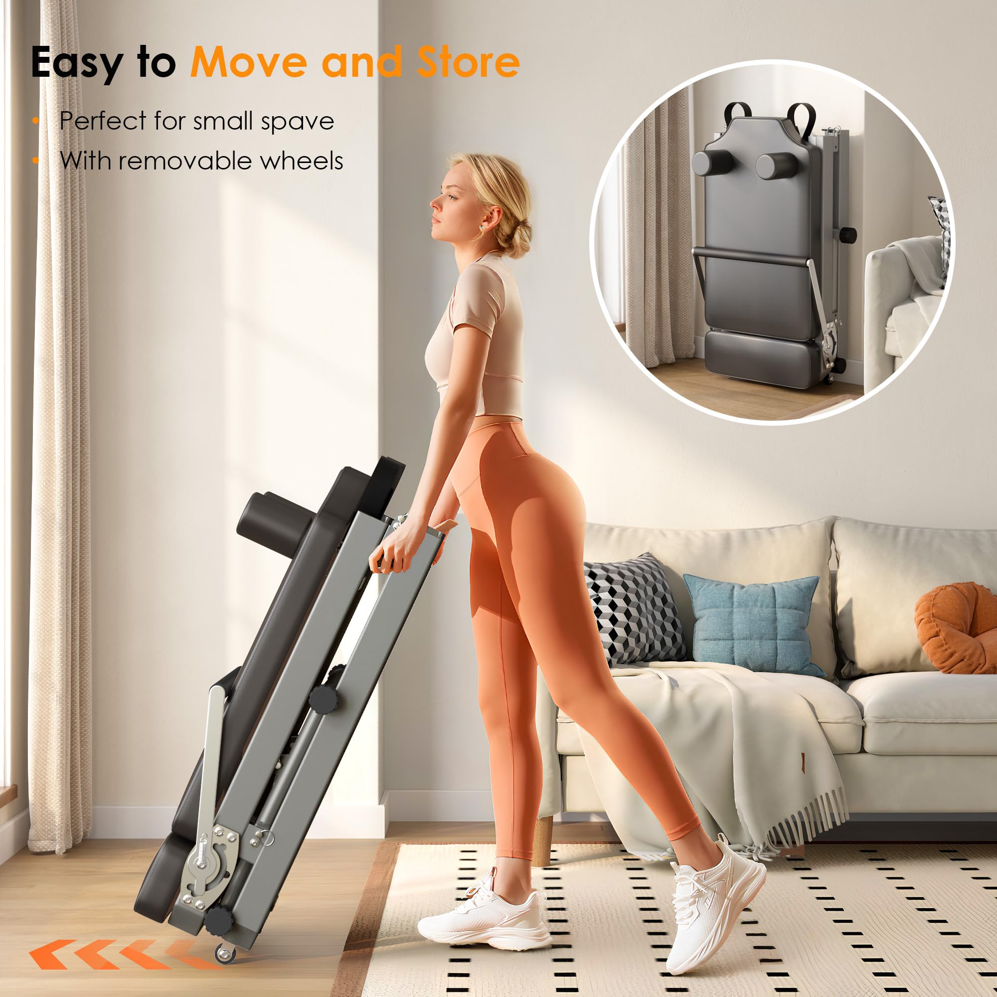 SogesPower Foldable Pilates Reformer Machine for Home Gym - High Strength Alloy Springs, 330lbs Weight Capacity - Perfect for Beginners & Full-Body Workouts - Ideal for Small Spaces & Home Fitness Studios