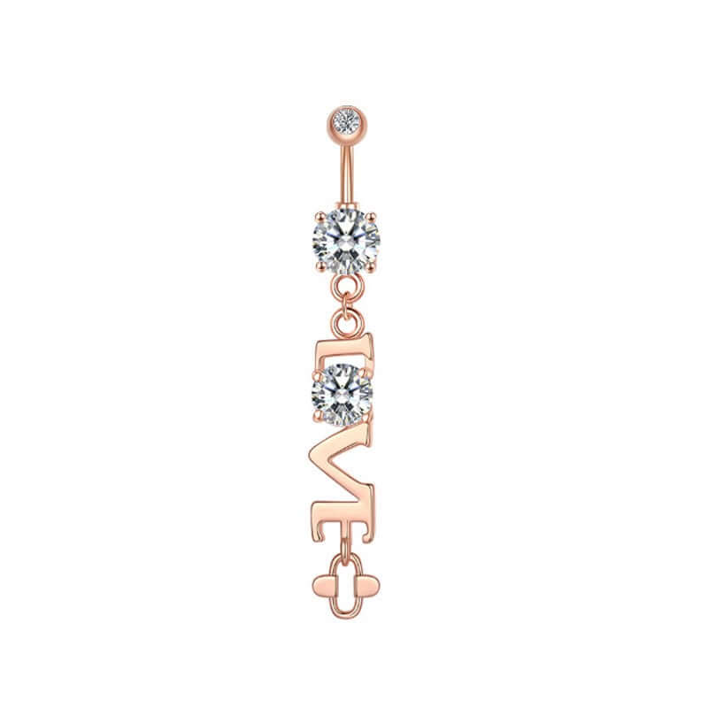 Sparkly Butterfly Opal Dangle Belly Button Rings | Q0202 | Stylish Body Jewelry for Women, Perfect for Parties, Beach & Everyday Wear