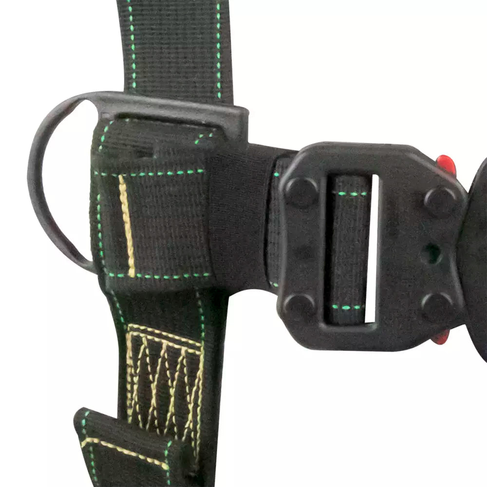 Arc Flash Full Body Harness with DE 3D, DE QC Chest, DE FD & DE QC Legs - Heavy Duty Fall Protection for Construction, Roofing & Industrial Work Safety