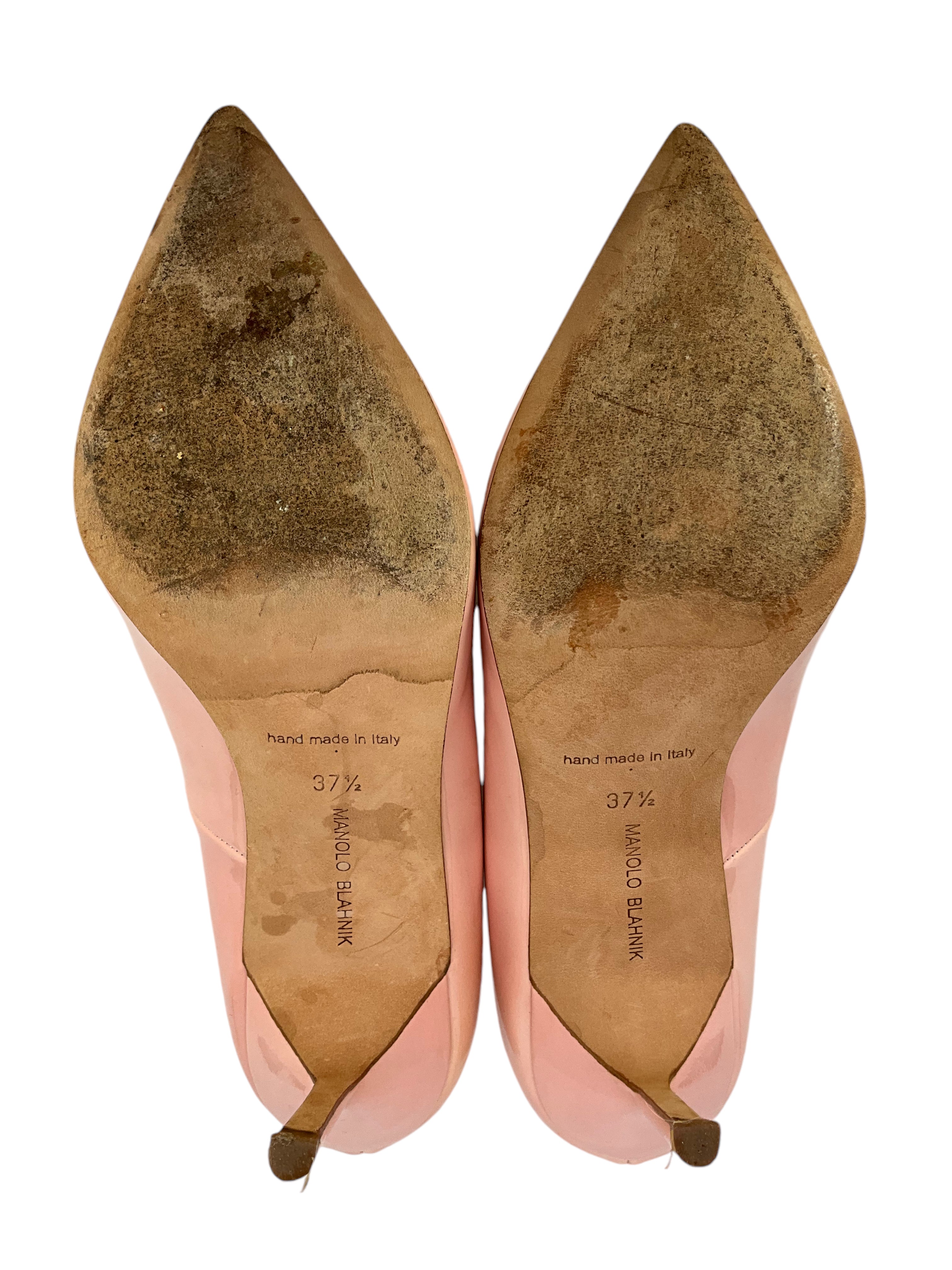 Manolo Blahnik BB Patent Leather Pointed Toe High Heel Pumps - Women's Size 7.5 (US) | Elegant Dress Shoes for Weddings, Parties & Office Wear